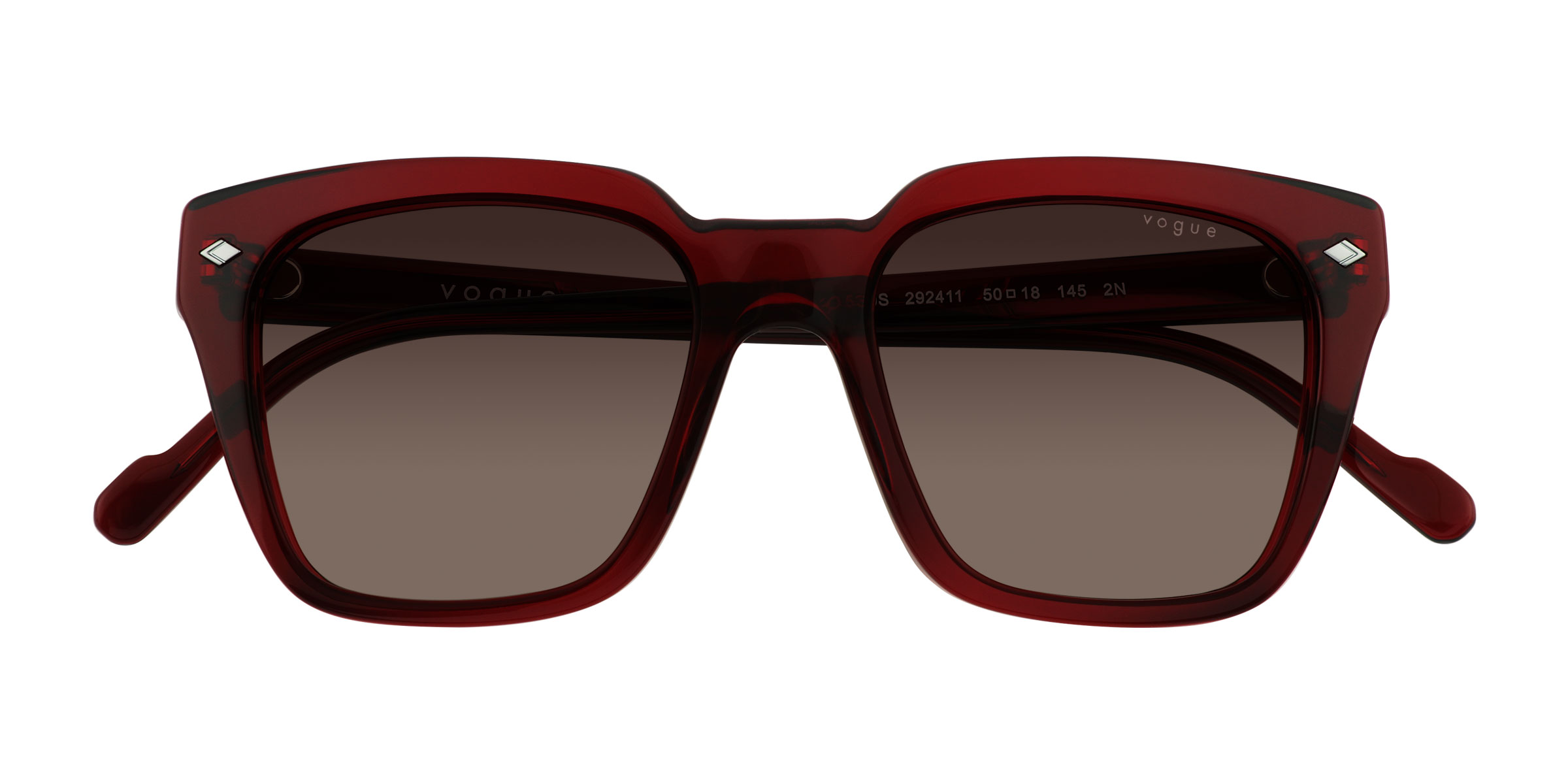 Clear Dark Red Vogue Eyewear VO5380S -  Acétate Lunettes de soleil