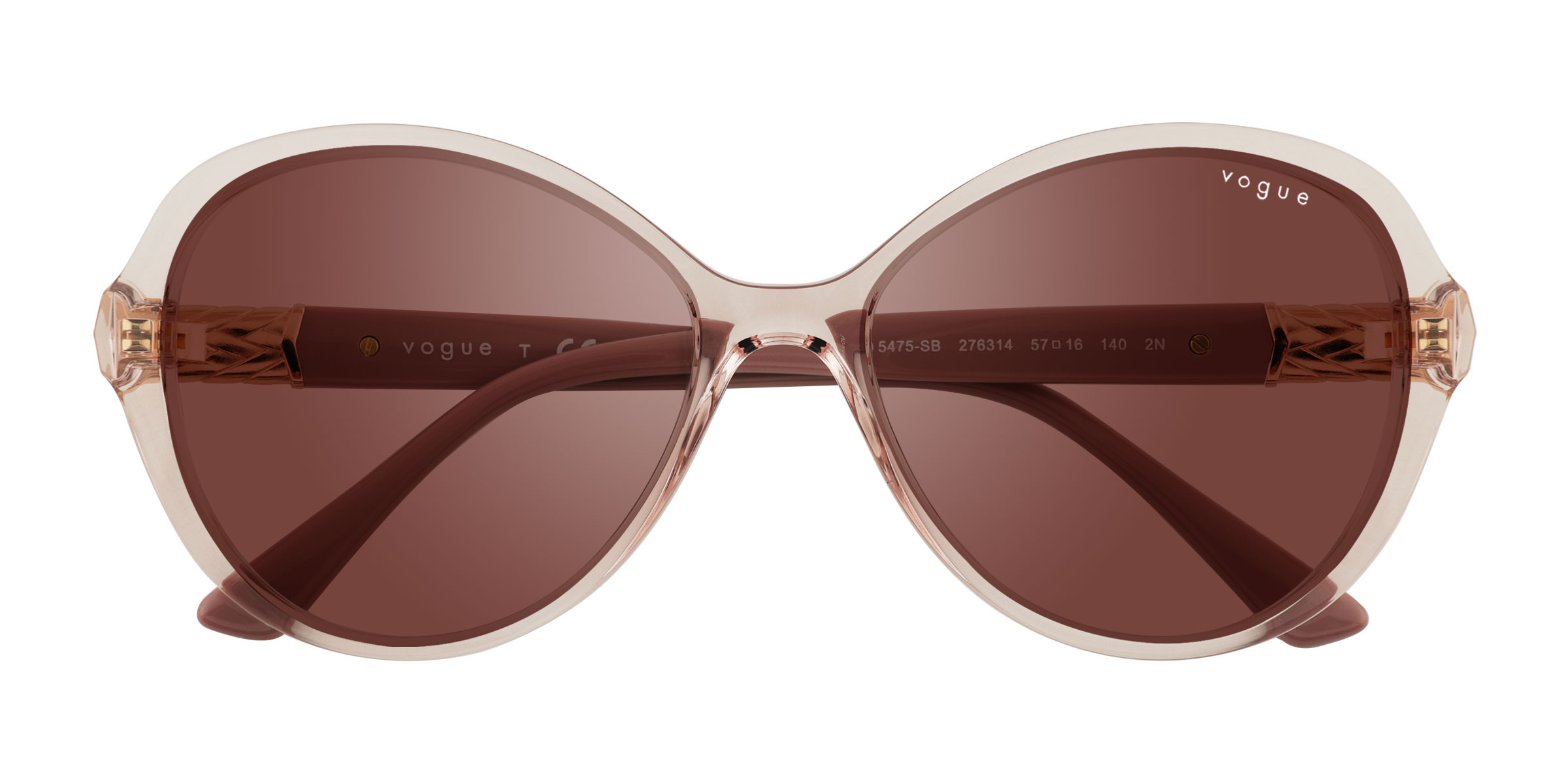 Transparent Pink Vogue Eyewear VO5475SB -  Plastic Sunglasses