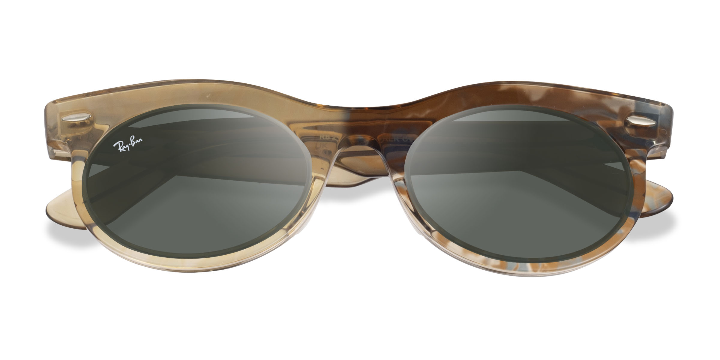 Photo Waves Brown Ray-Ban Wayfarer Oval Change -  Plastique Lunettes de soleil