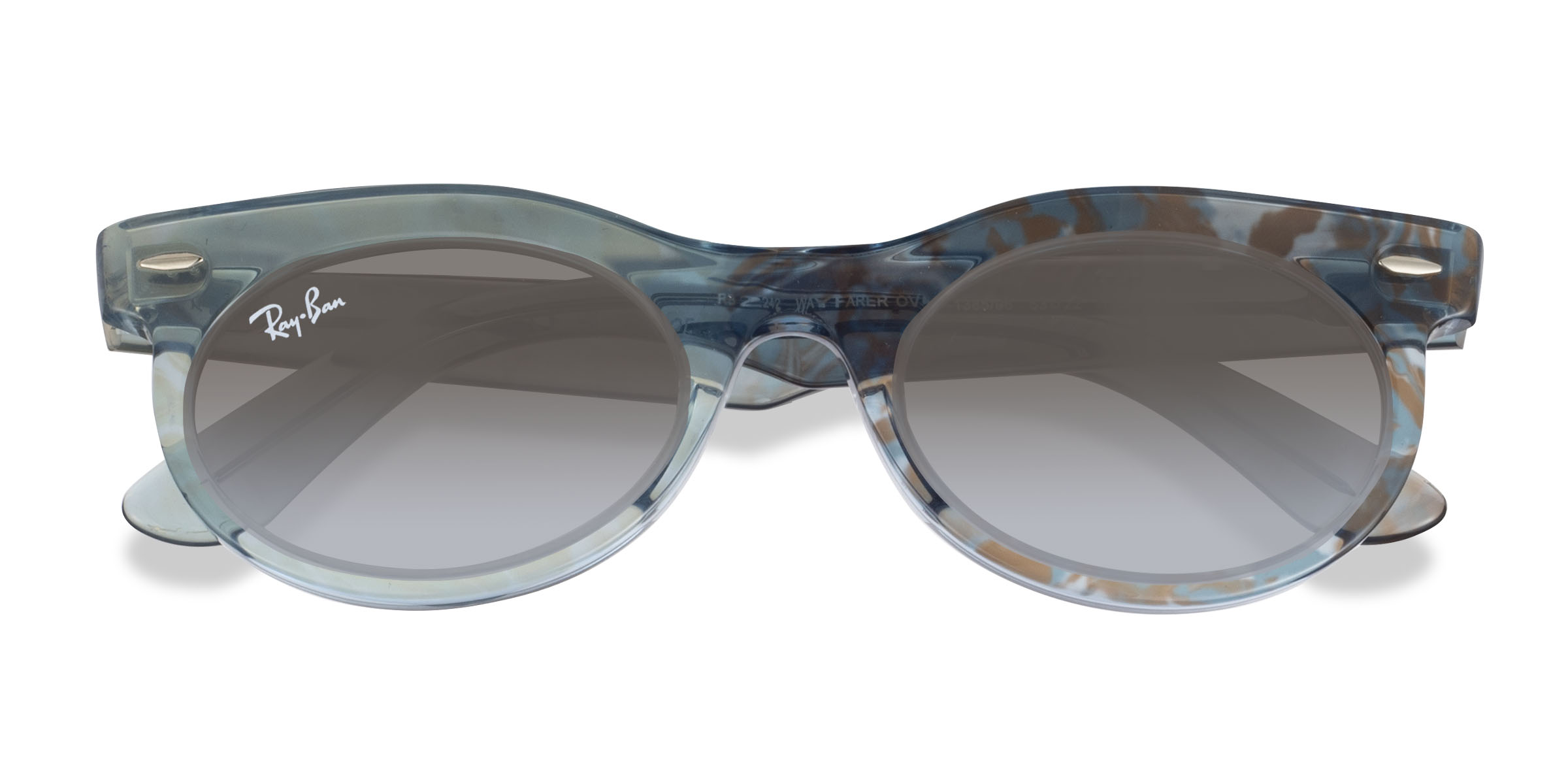 Photo Waves Azure Ray-Ban Wayfarer Oval Change -  Plastique Lunettes de soleil