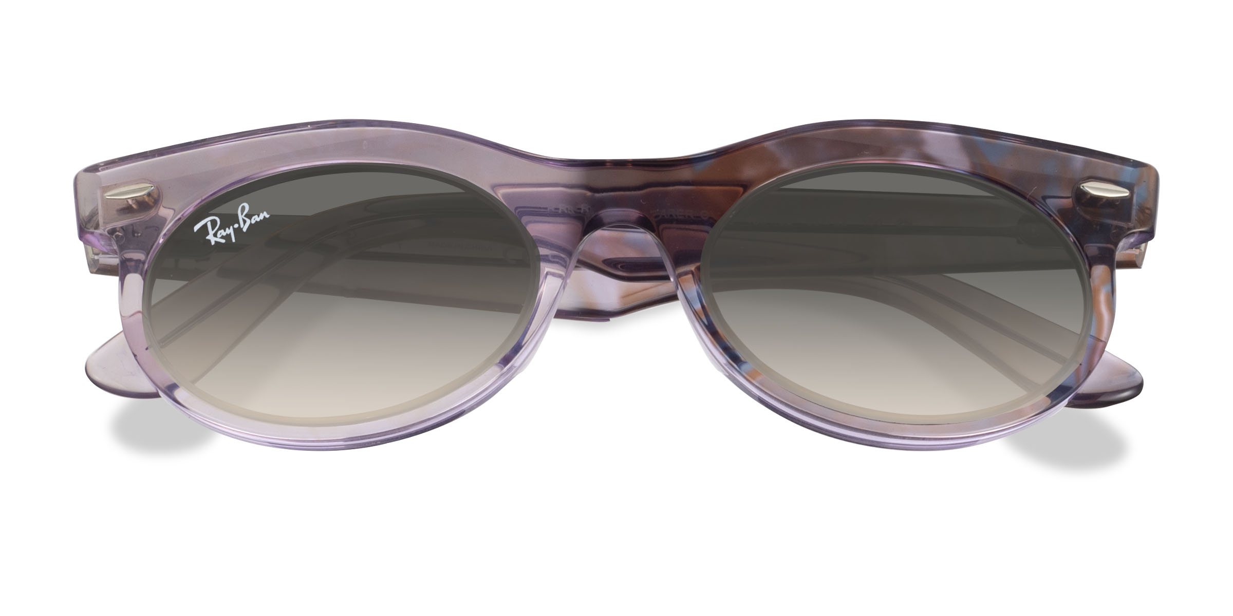 Photo Waves Purple Ray-Ban Wayfarer Oval Change -  Plastique Lunettes de soleil