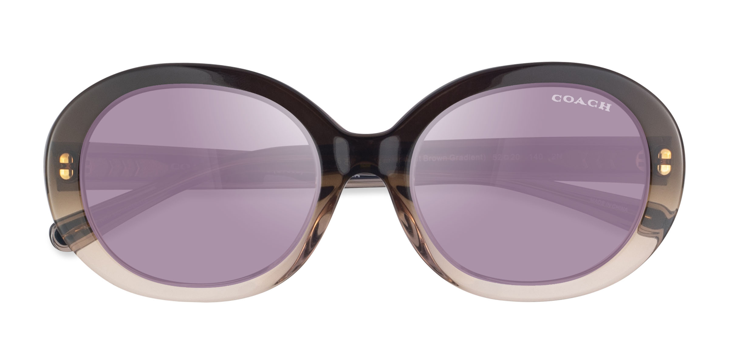 Transparent Brown Gradient Coach HC8337U C7992 -  Acétate Lunettes de soleil