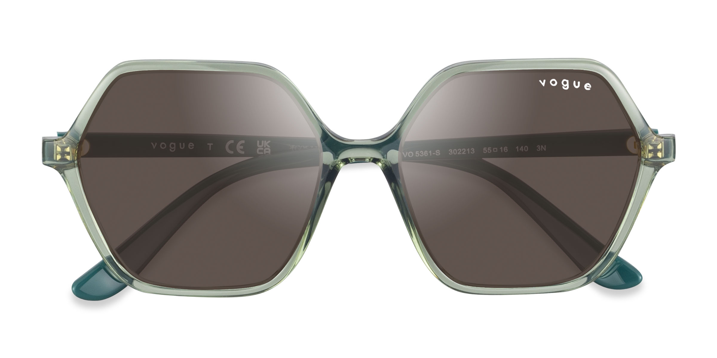 Transparent Green Vogue Eyewear VO5361S -  Plastique Lunettes de soleil
