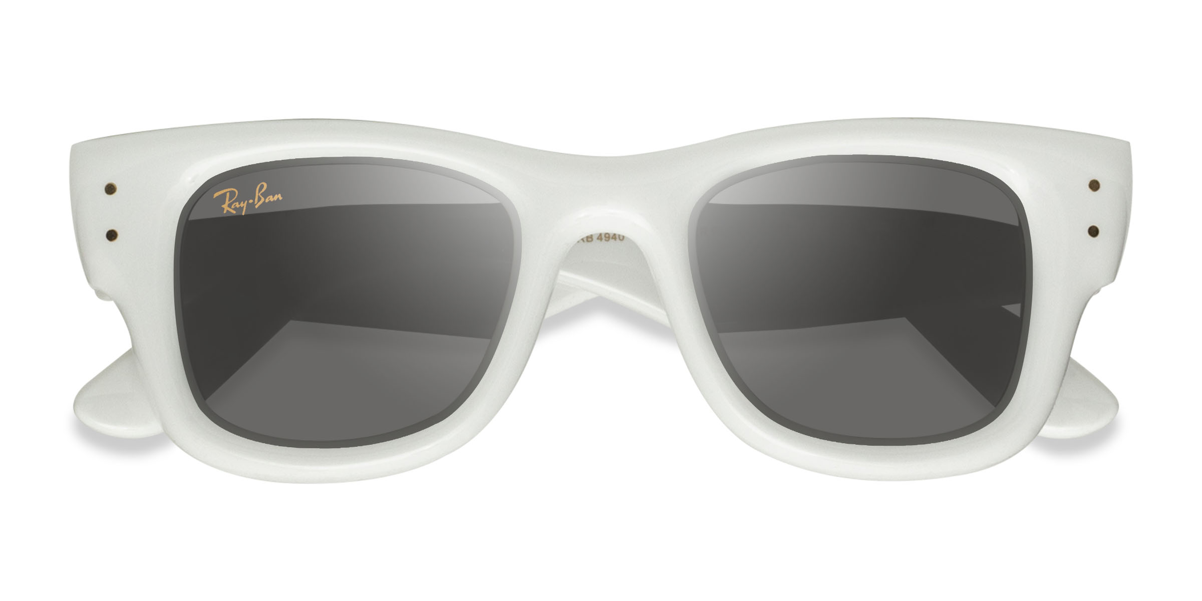 Polished White Ray-Ban RB4940 Wayfarer Puffer -  Plastique Lunettes de soleil