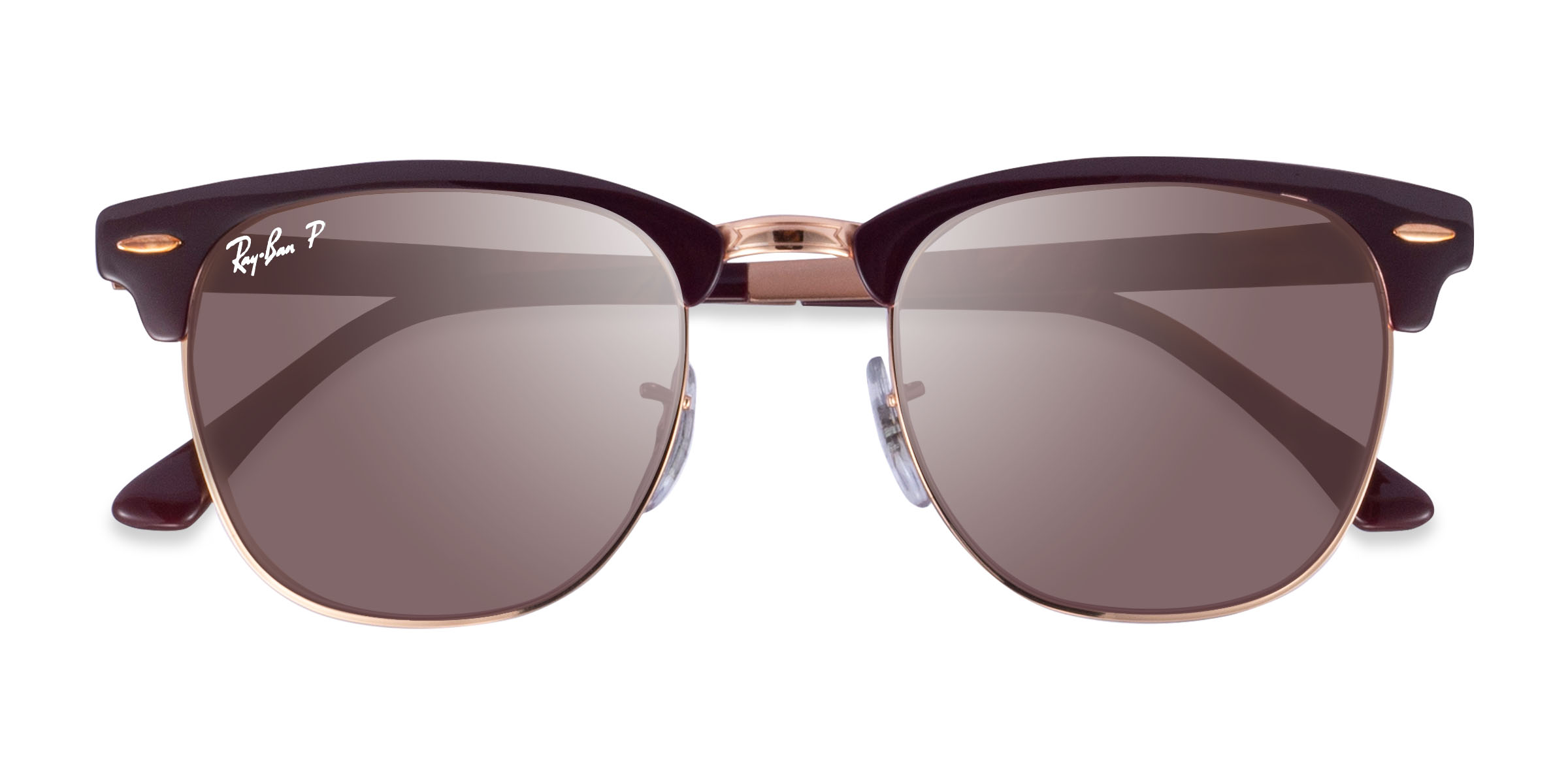 Burgundy Rose Gold Ray-Ban RB3716 -  Acetate Sunglasses