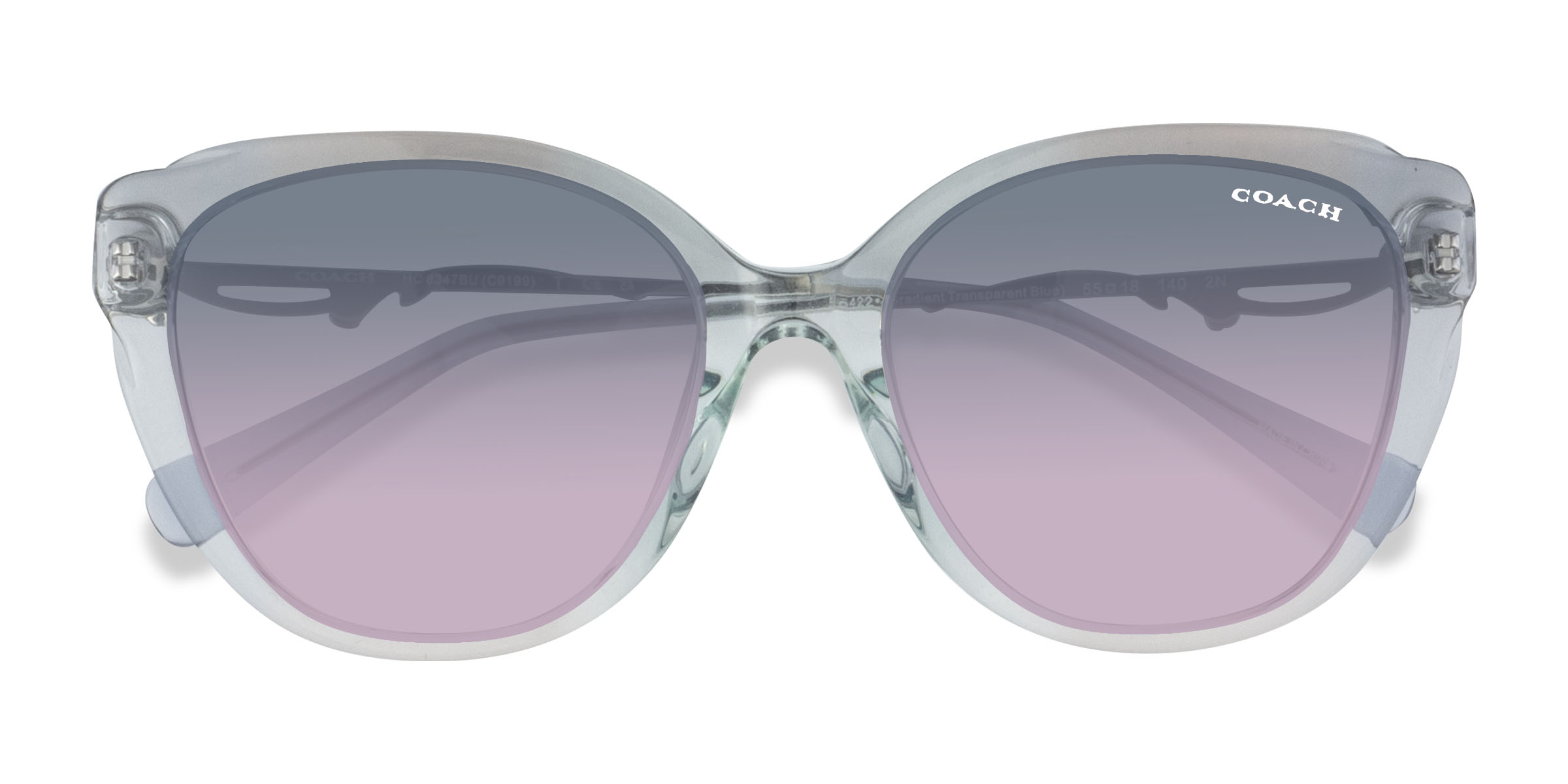 Gradient Transparent Blue Coach HC8347BU C9199 -  Acétate Lunettes de soleil