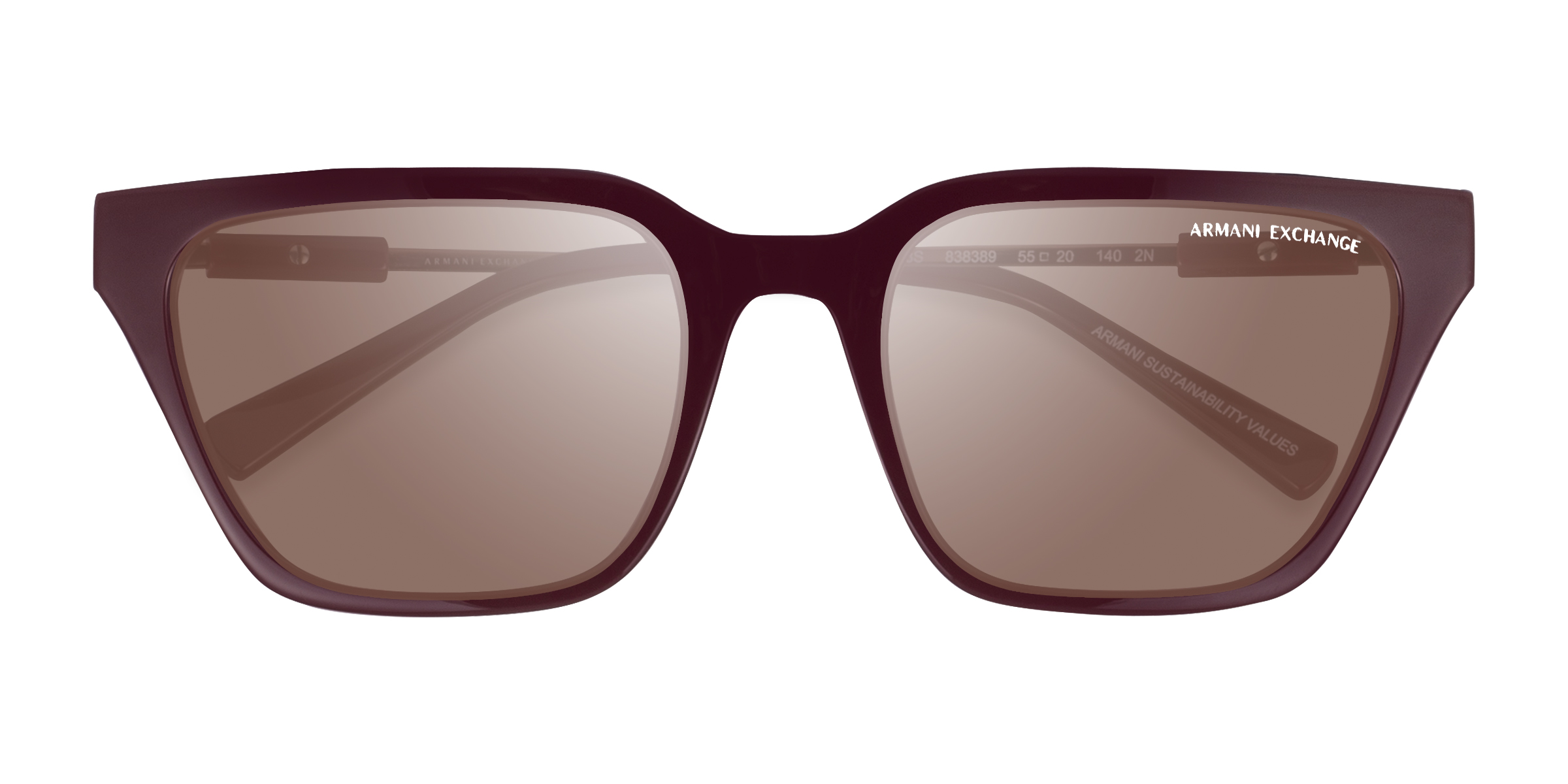 Burgundy Armani Exchange AX4158S -  Plastic-metal Sunglasses