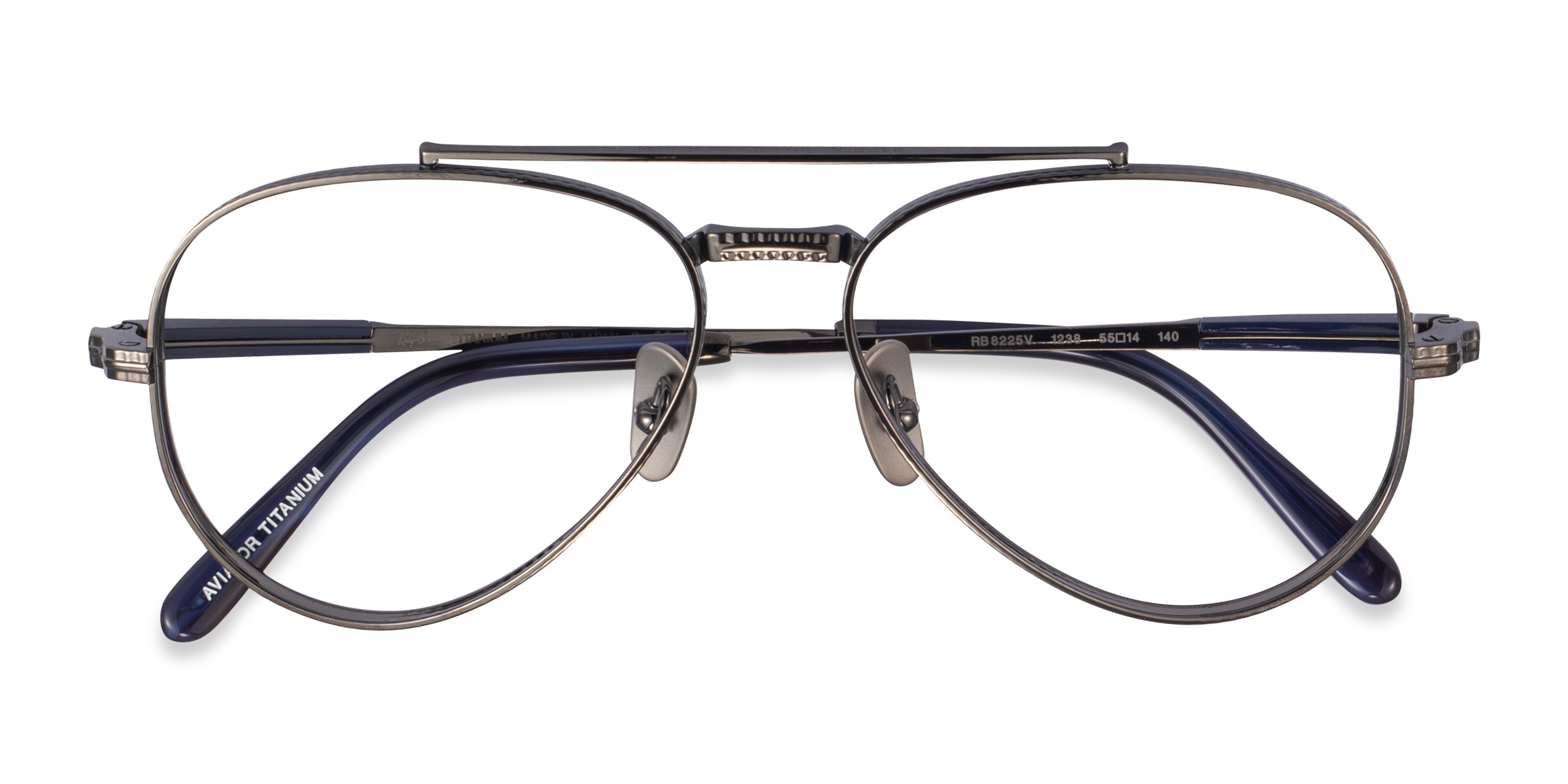 Gunmetal Ray-Ban RB8225V Aviator -  Titanium Eyeglasses