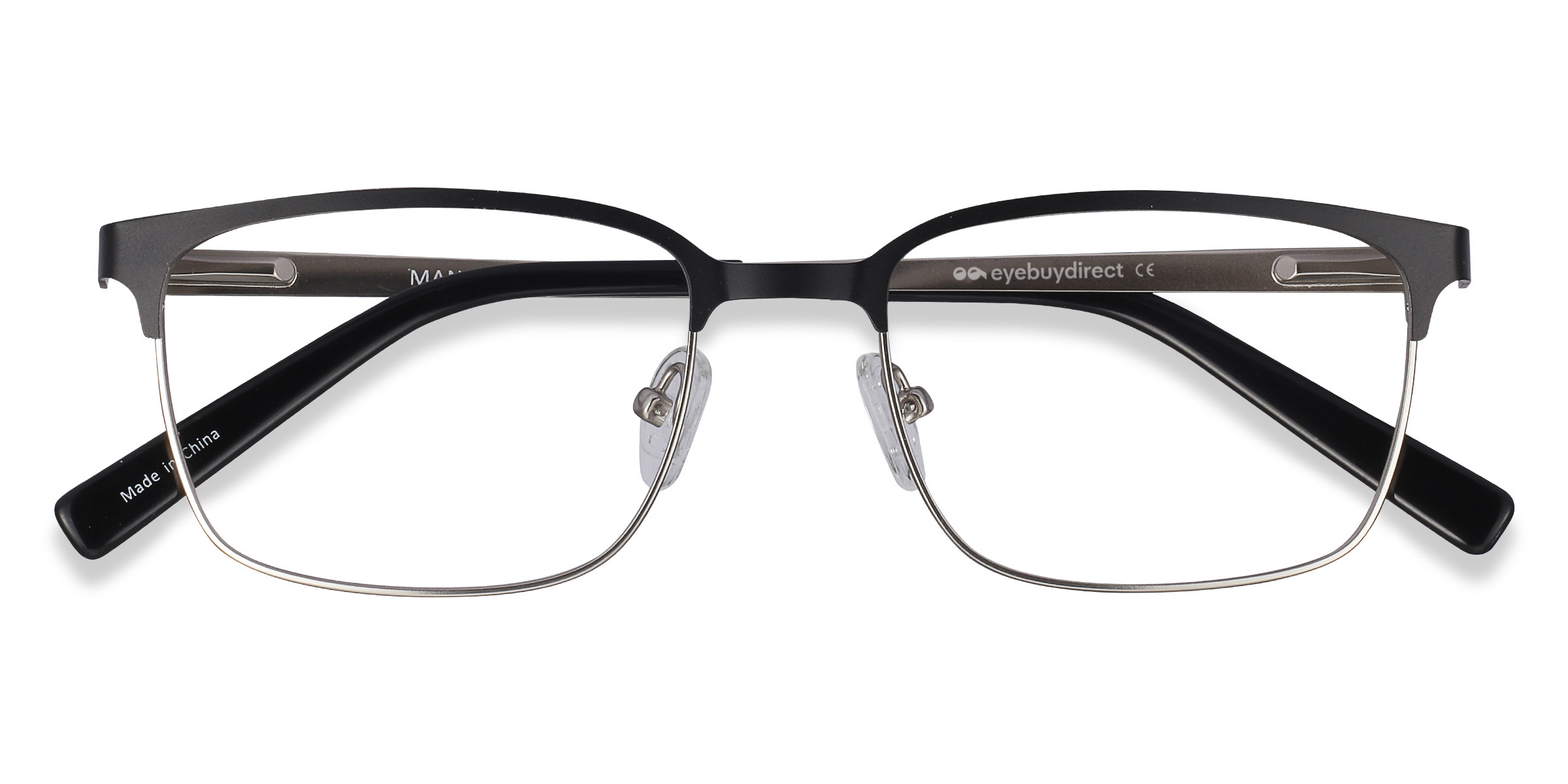 Black Silver Manchester -  Metal Eyeglasses