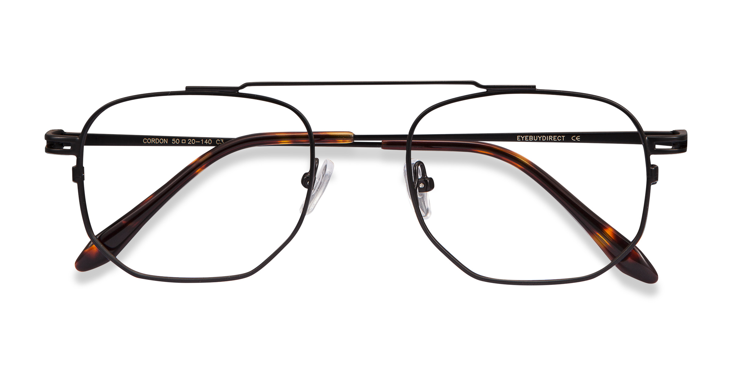 Black Cordon -  Metal Eyeglasses