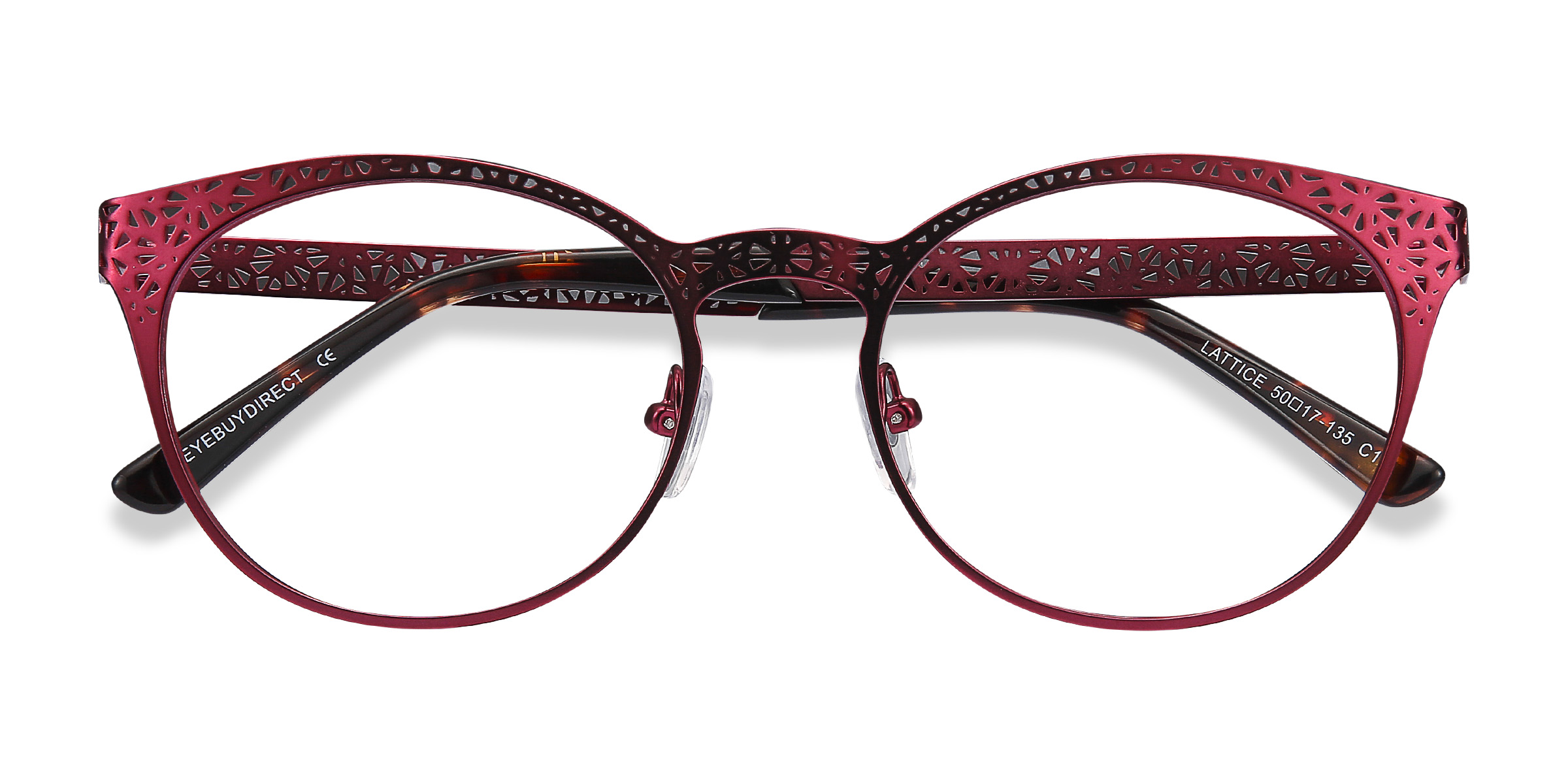 Red Purple Lattice -  Métal Lunettes de vue