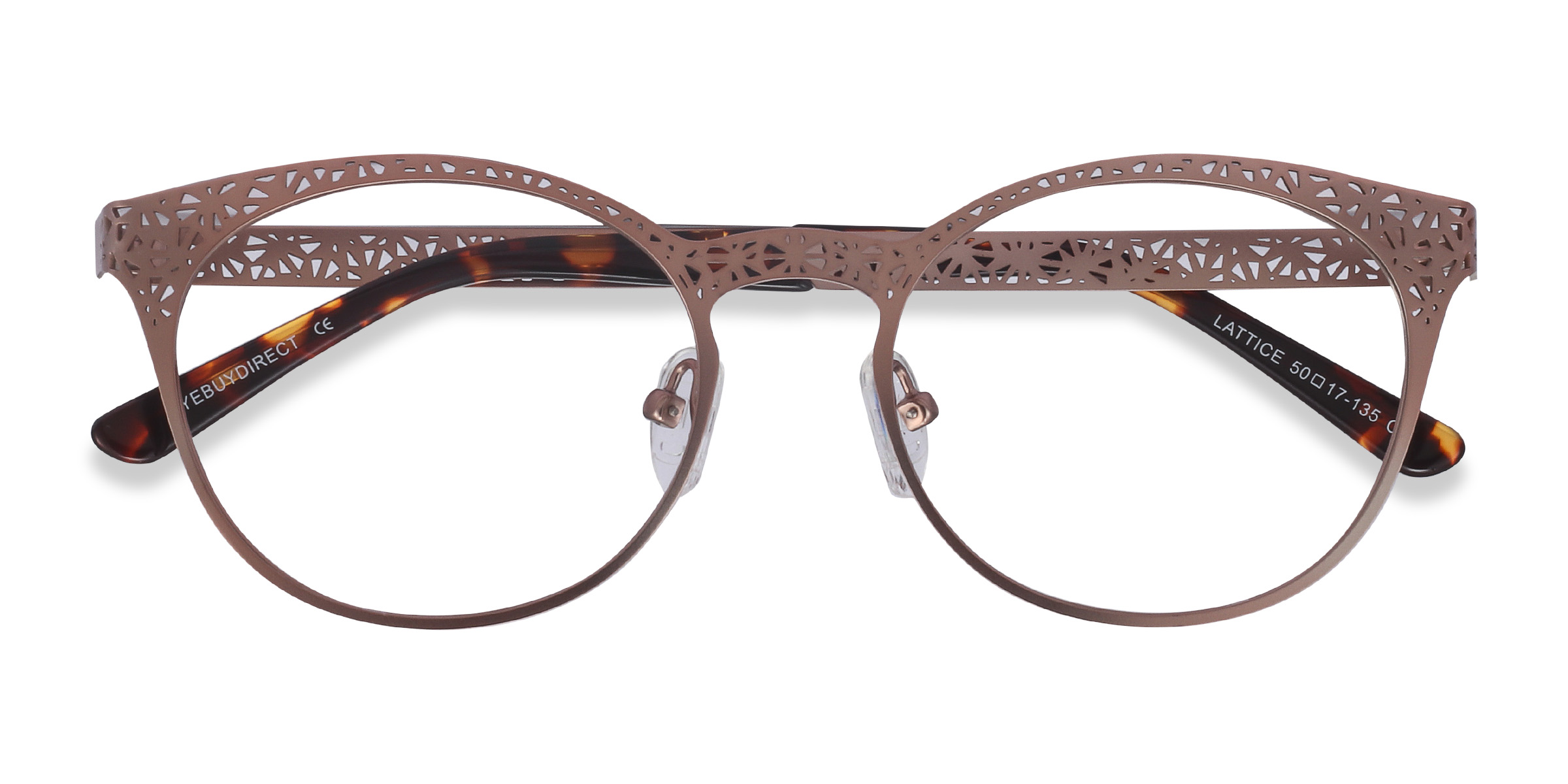 Rose Gold Lattice -  Metal Eyeglasses