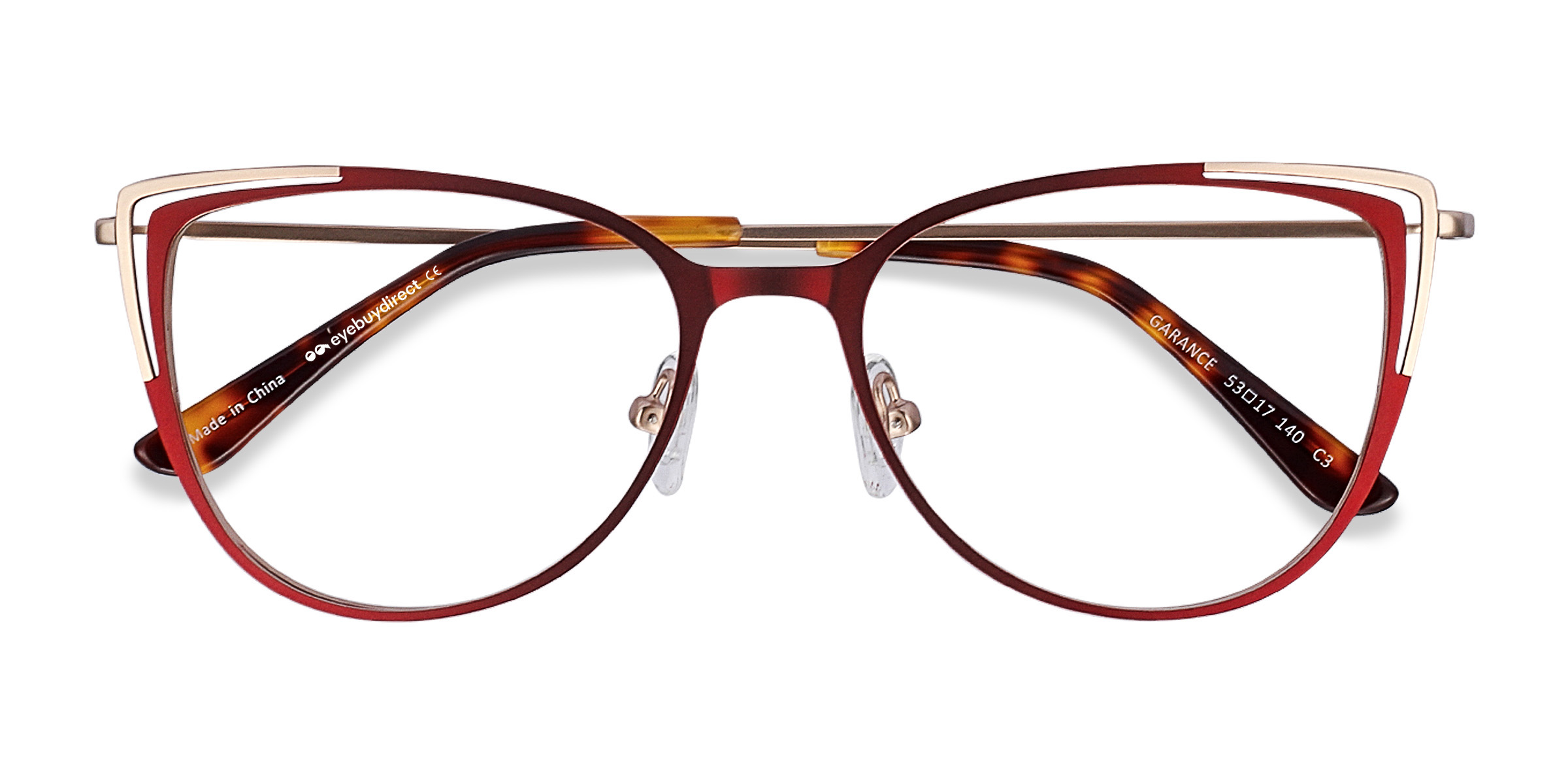 Red & Gold Garance -  Metal Eyeglasses