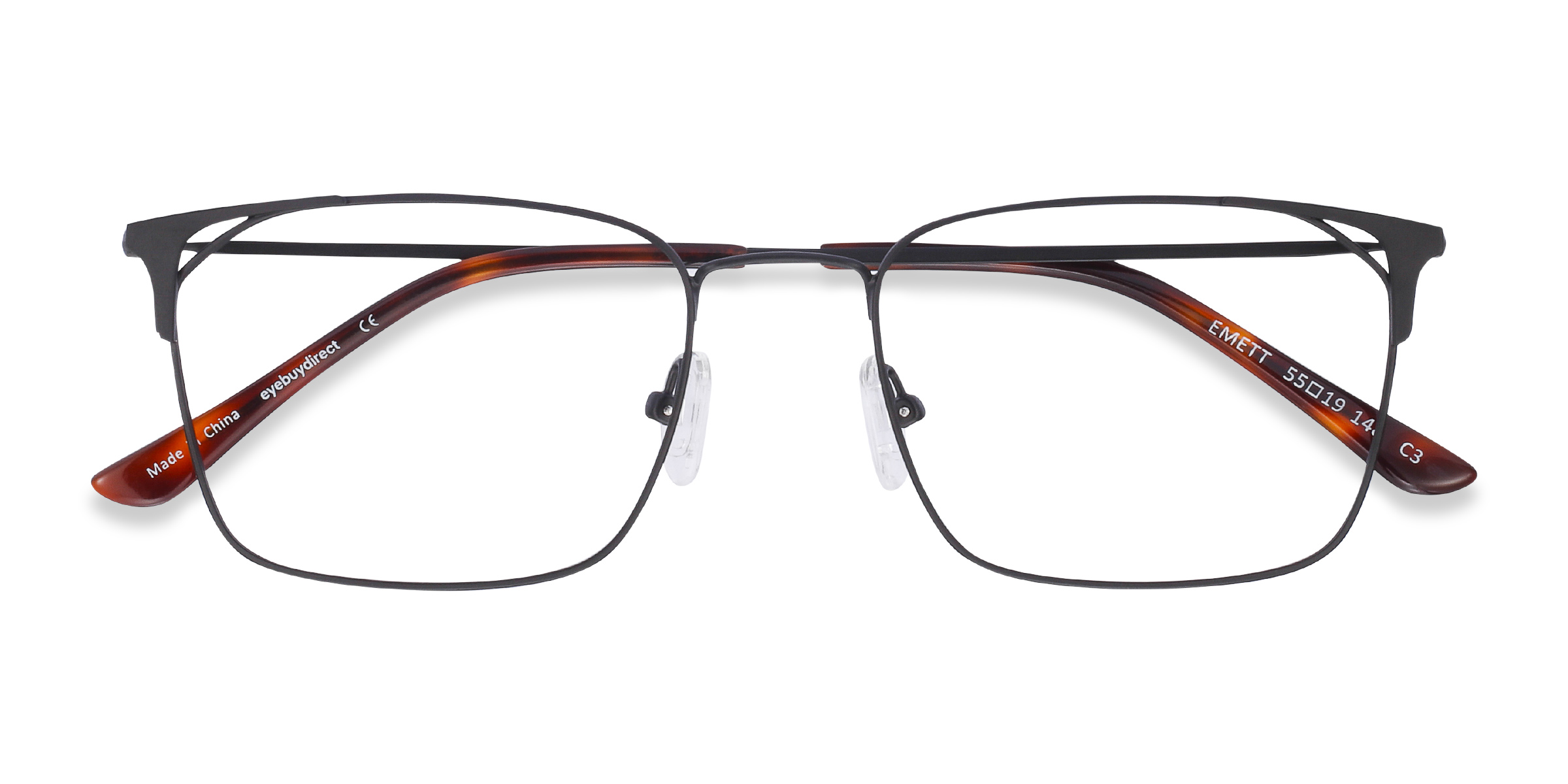 Noir Emett -  Métal Lunettes de vue