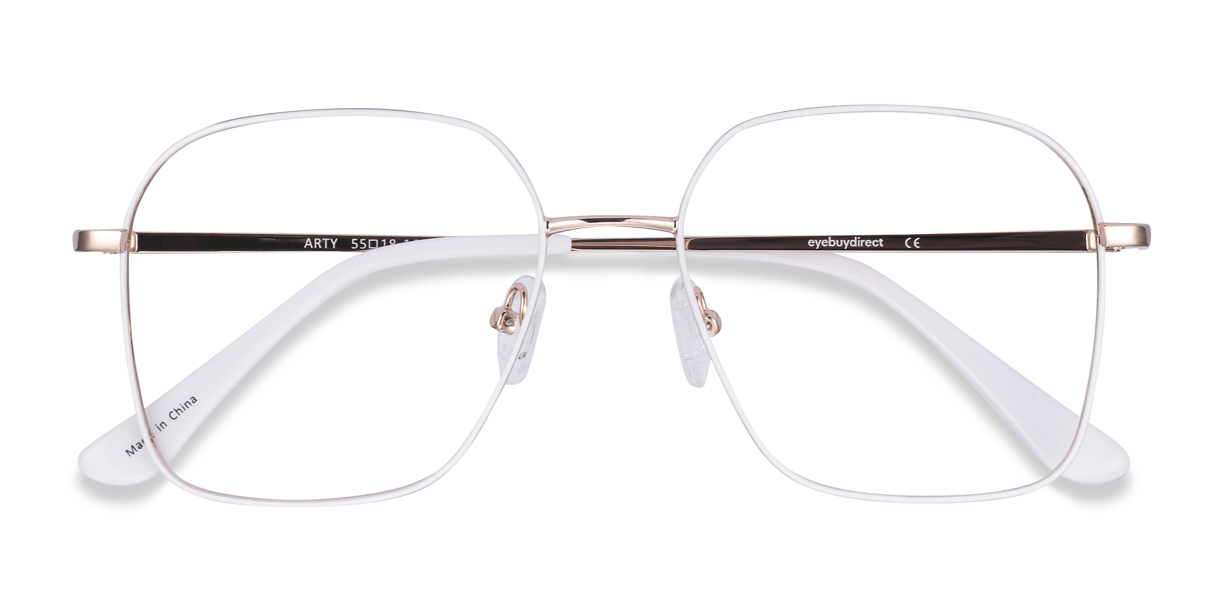 White & Gold Arty -  Métal Lunettes de vue