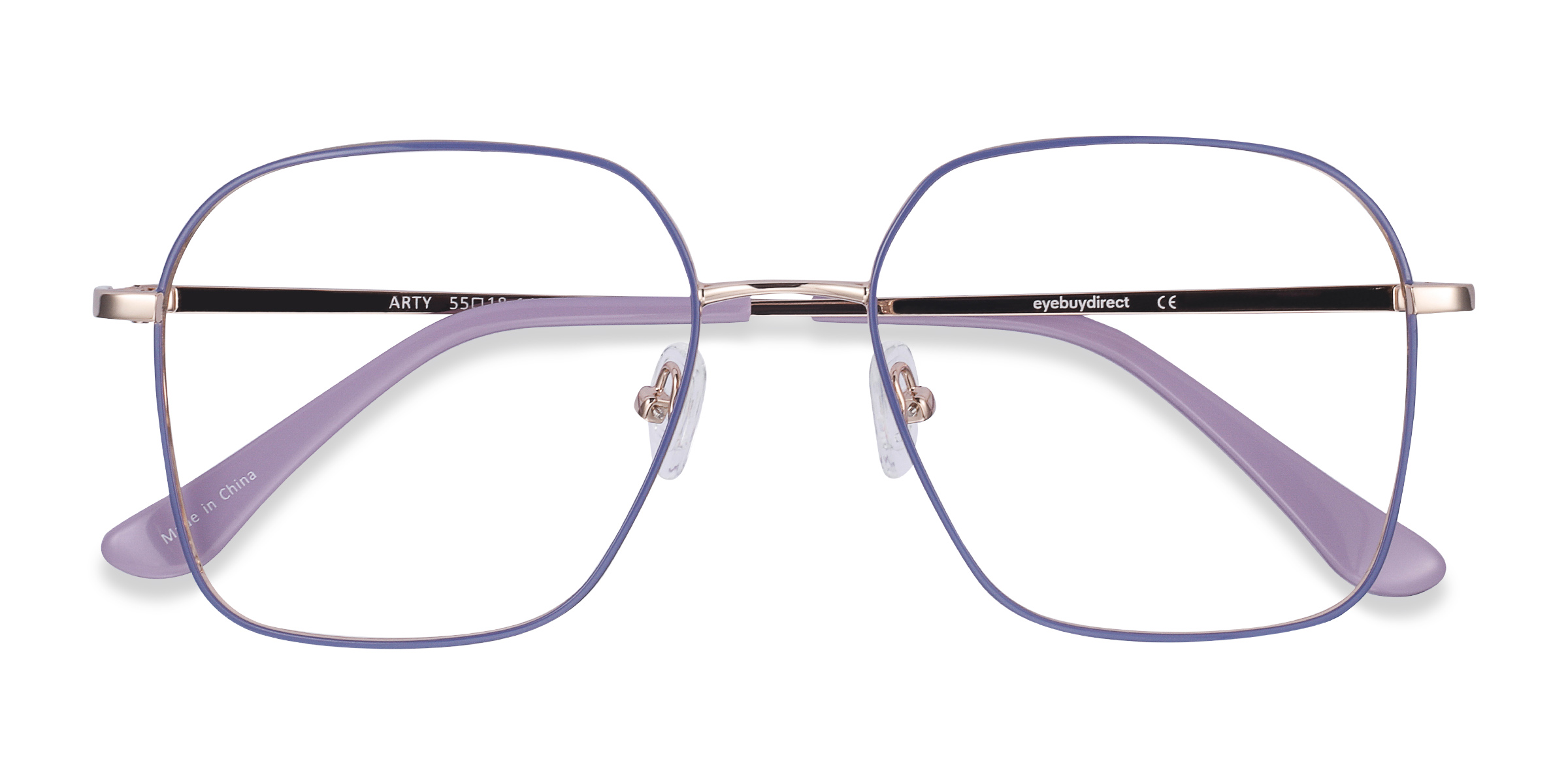 Purple & Gold Arty -  Metal Eyeglasses
