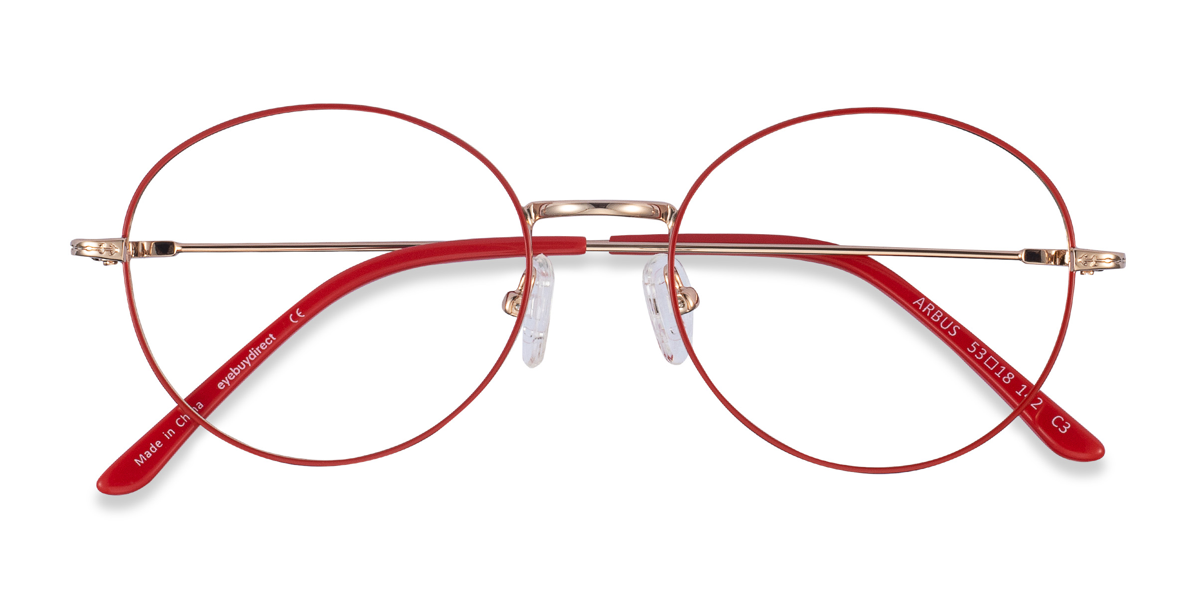 Red & Gold Arbus -  Metal Eyeglasses