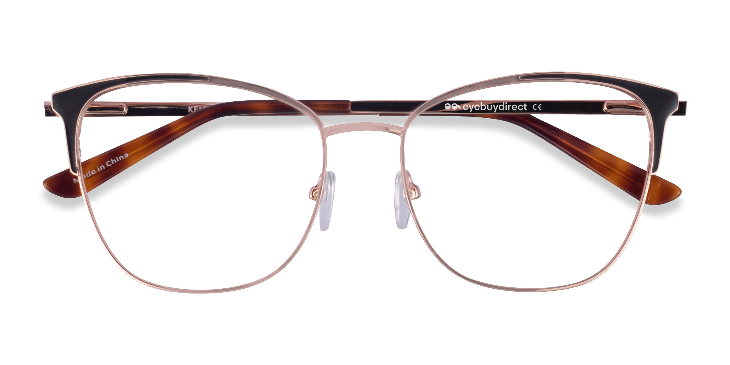 Black Rose Gold Kelsey -  Metal Eyeglasses
