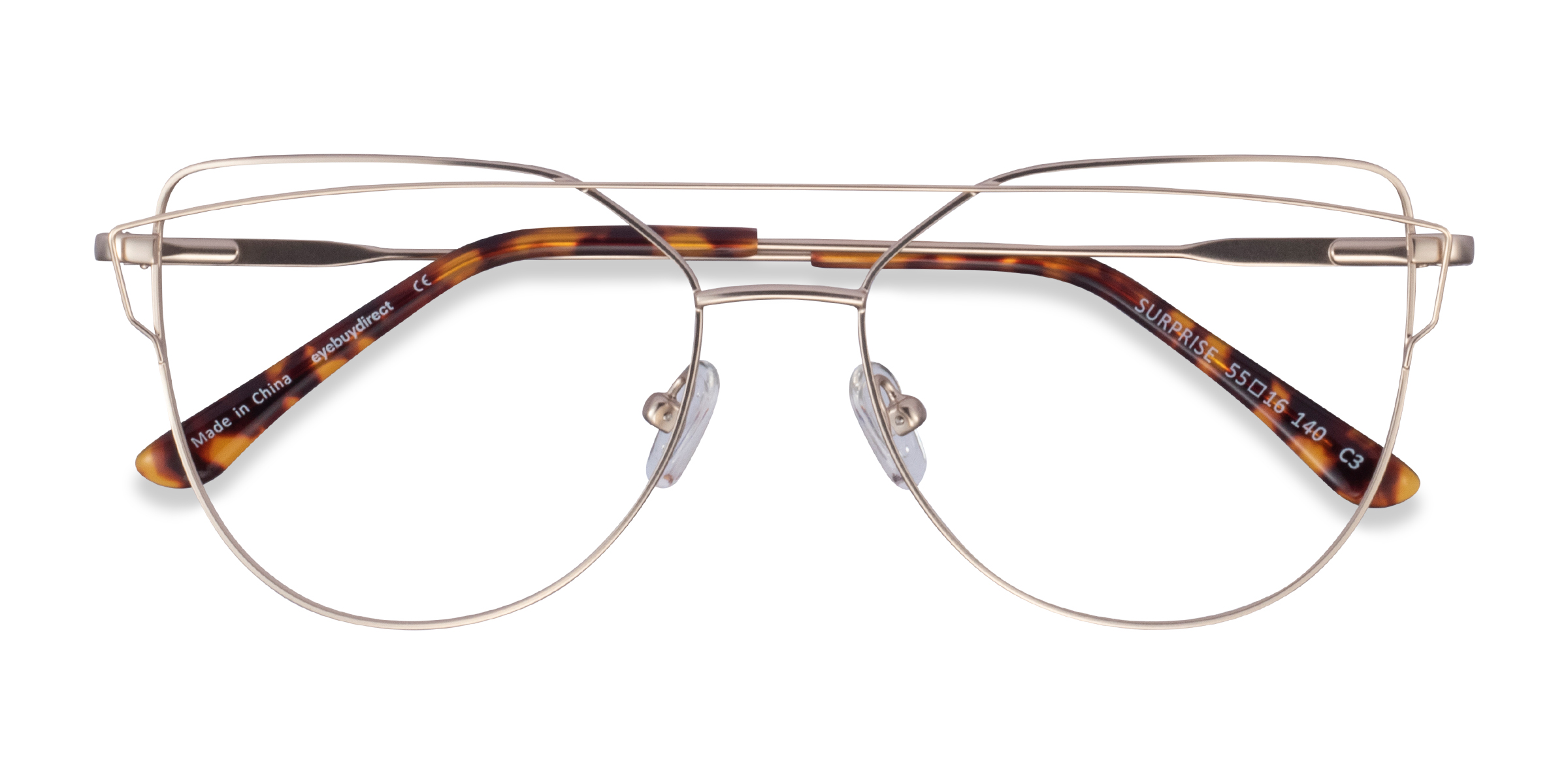 Matte Light Gold Surprise -  Metal Eyeglasses