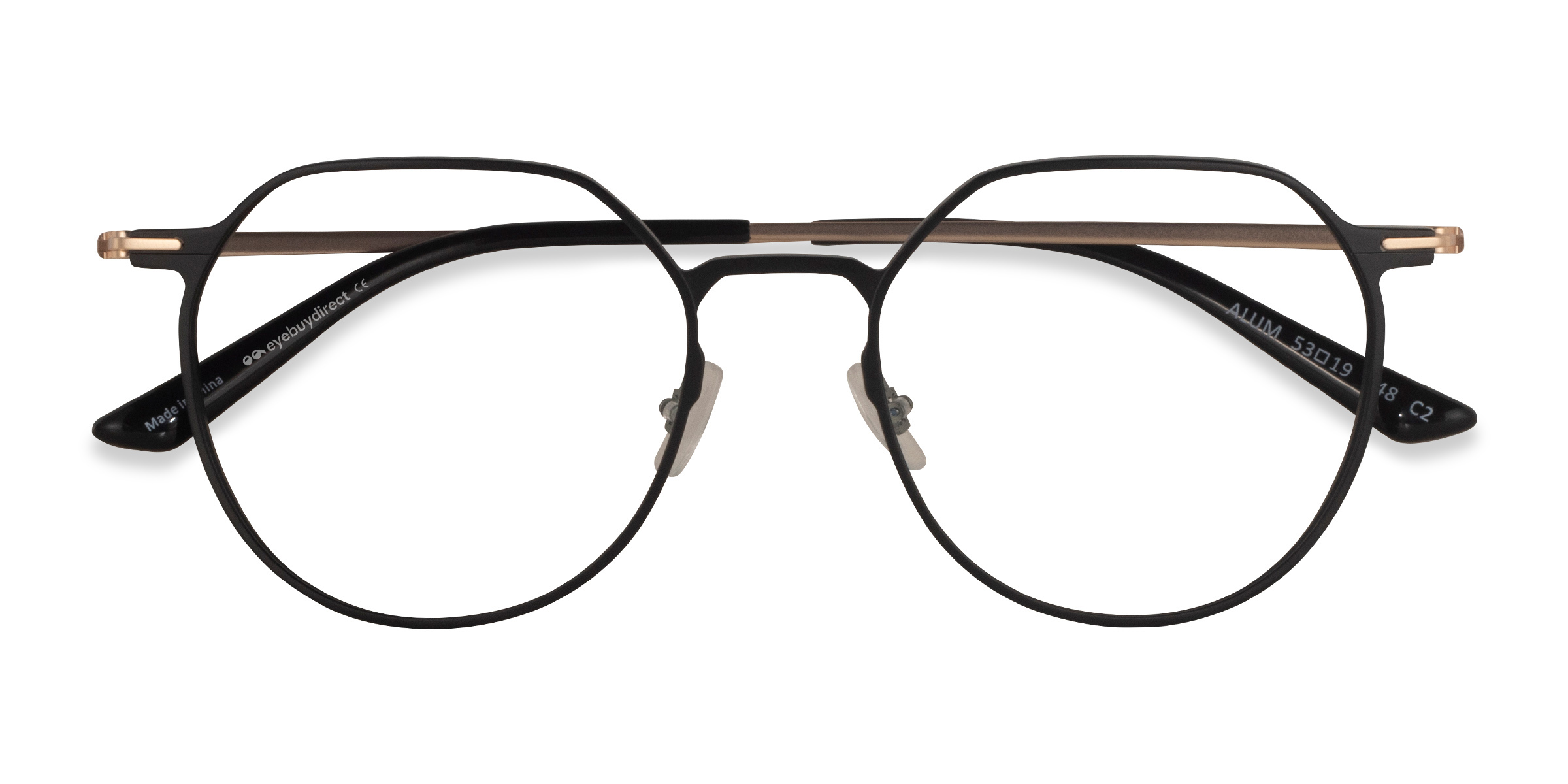 Black & Gold Alum -  Aluminium-alloy Eyeglasses