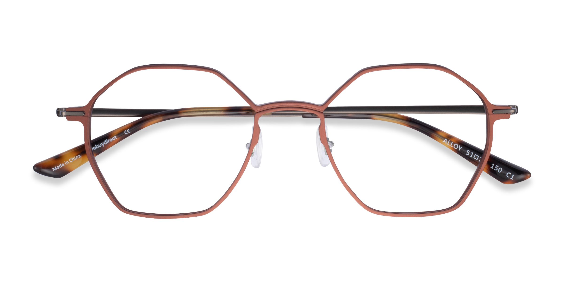 Brown & Gunmetal Alloy -  Titanium Lunettes de vue