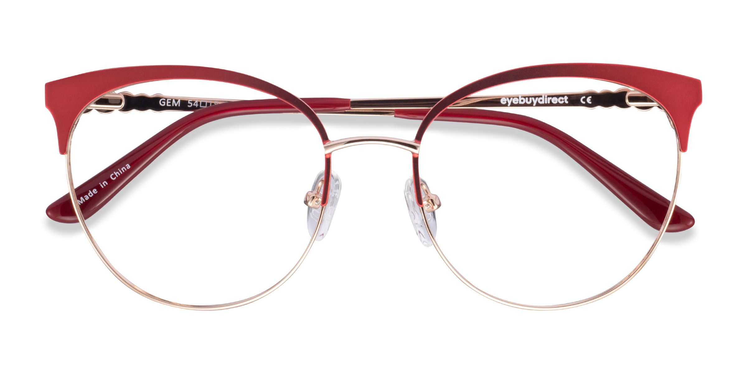 Red Gold Gem -  Métal Lunettes de vue