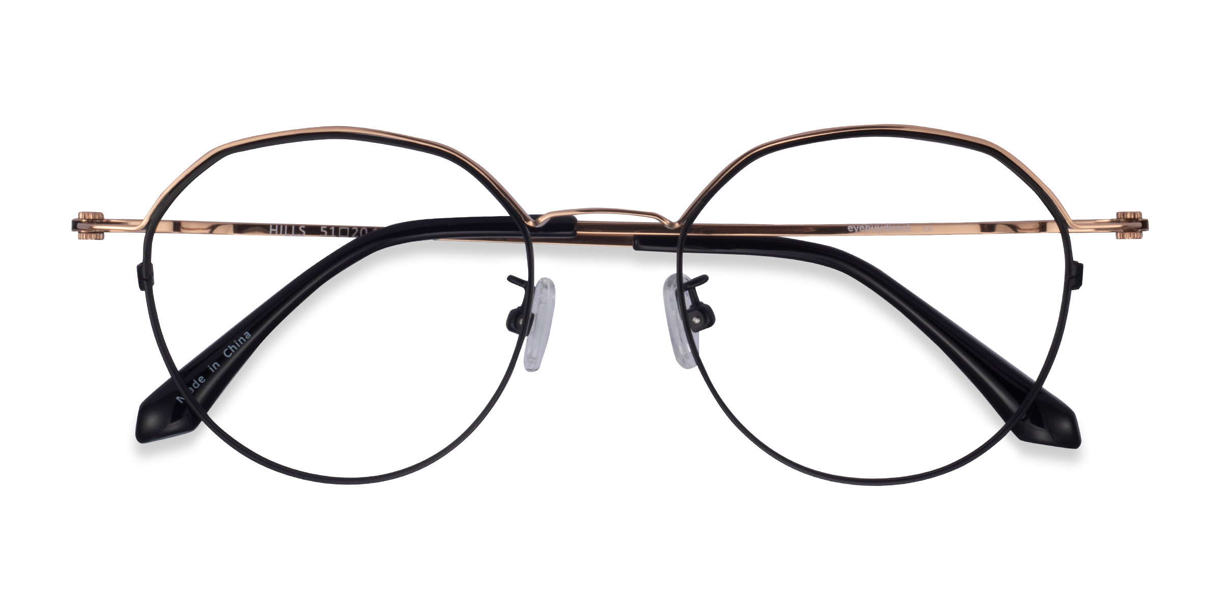 Black  Rose Gold Hills -  Métal Lunettes de vue