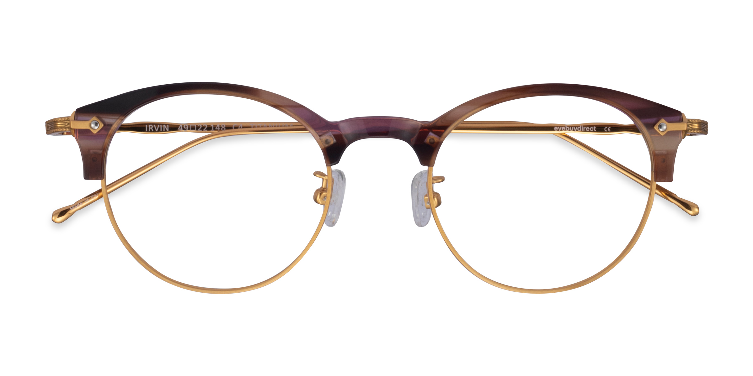 Floral Stirped Irvin -  Acetate-metal Eyeglasses