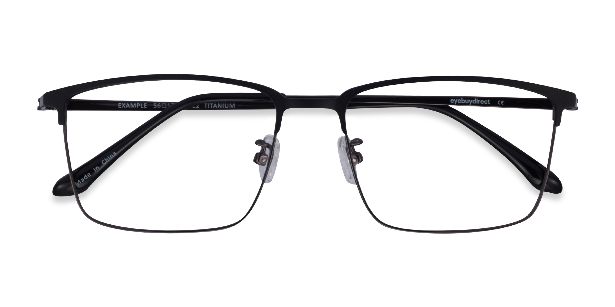 Black Gunmetal Example -  Métal Lunettes de vue