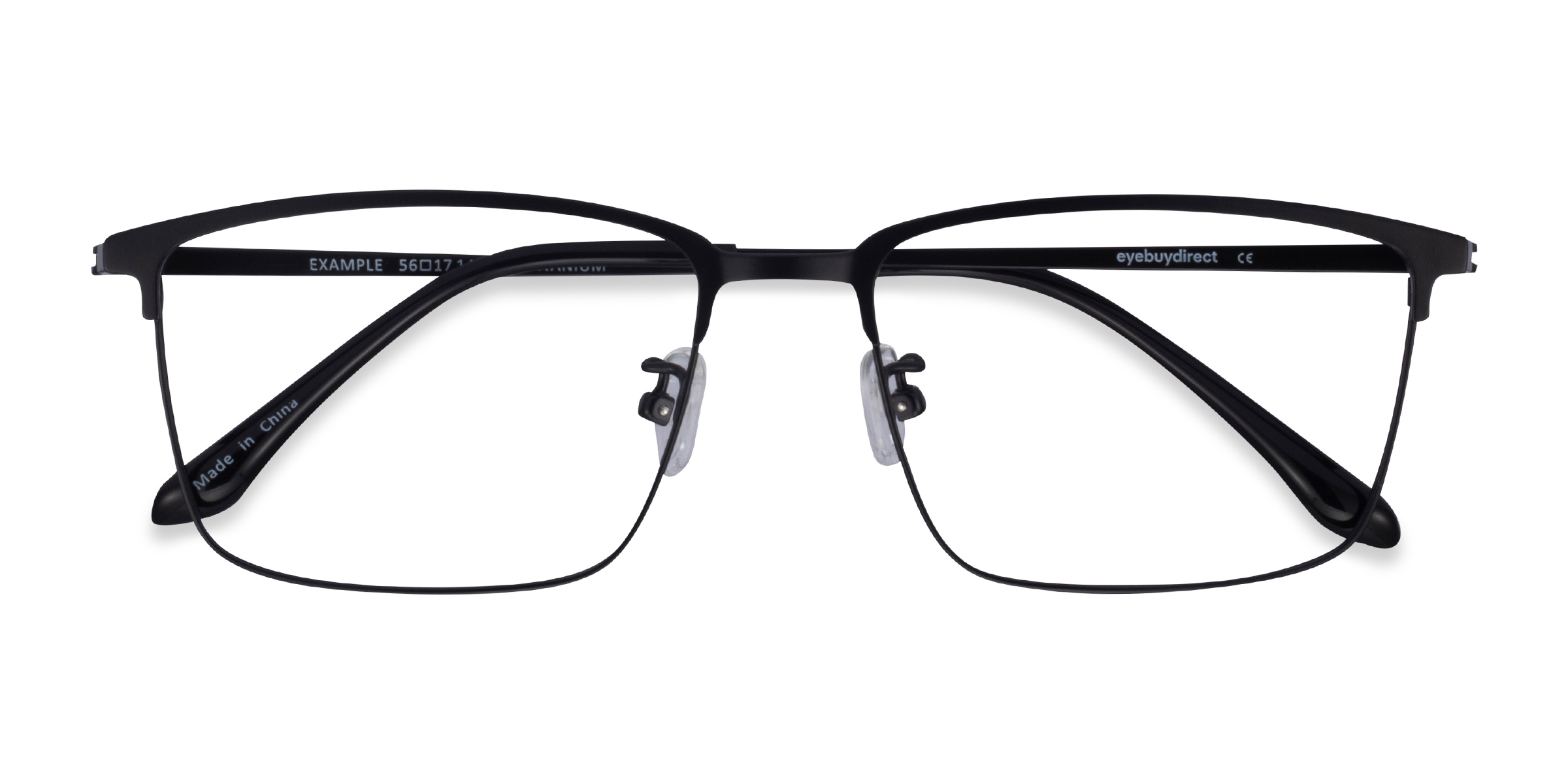 Black Example -  Metal Eyeglasses
