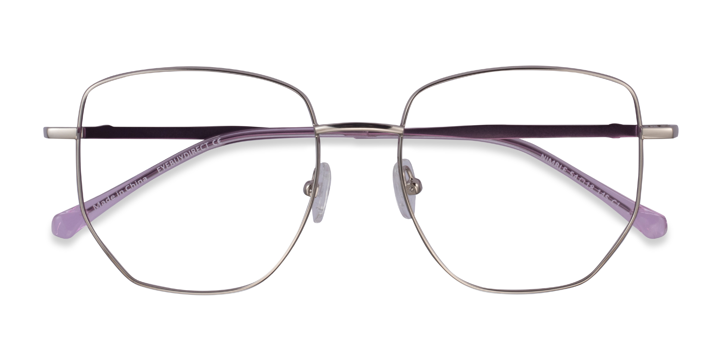Silver & Purple Nimble -  Metal Eyeglasses