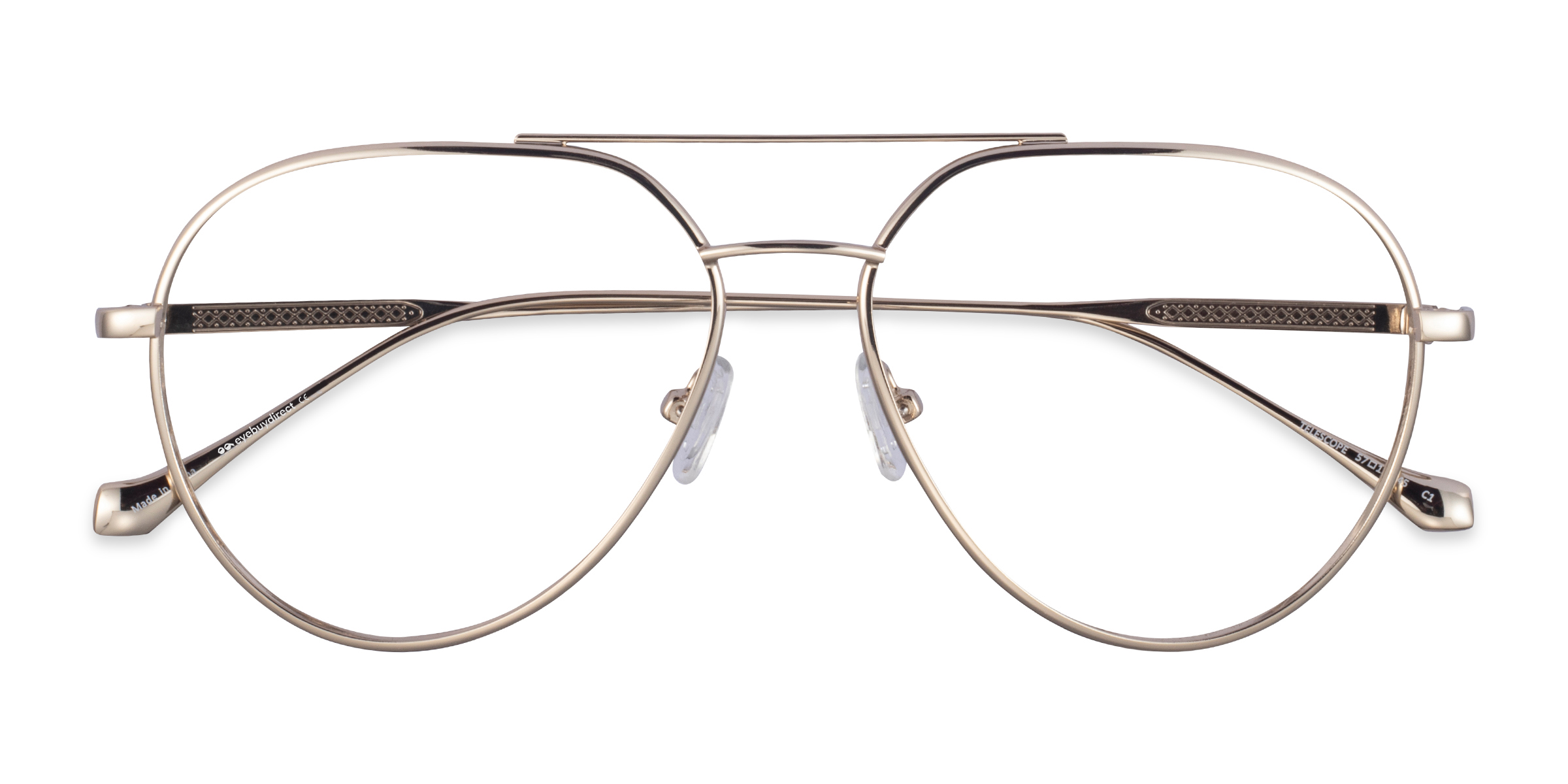Light Gold Telescope -  Metal Eyeglasses