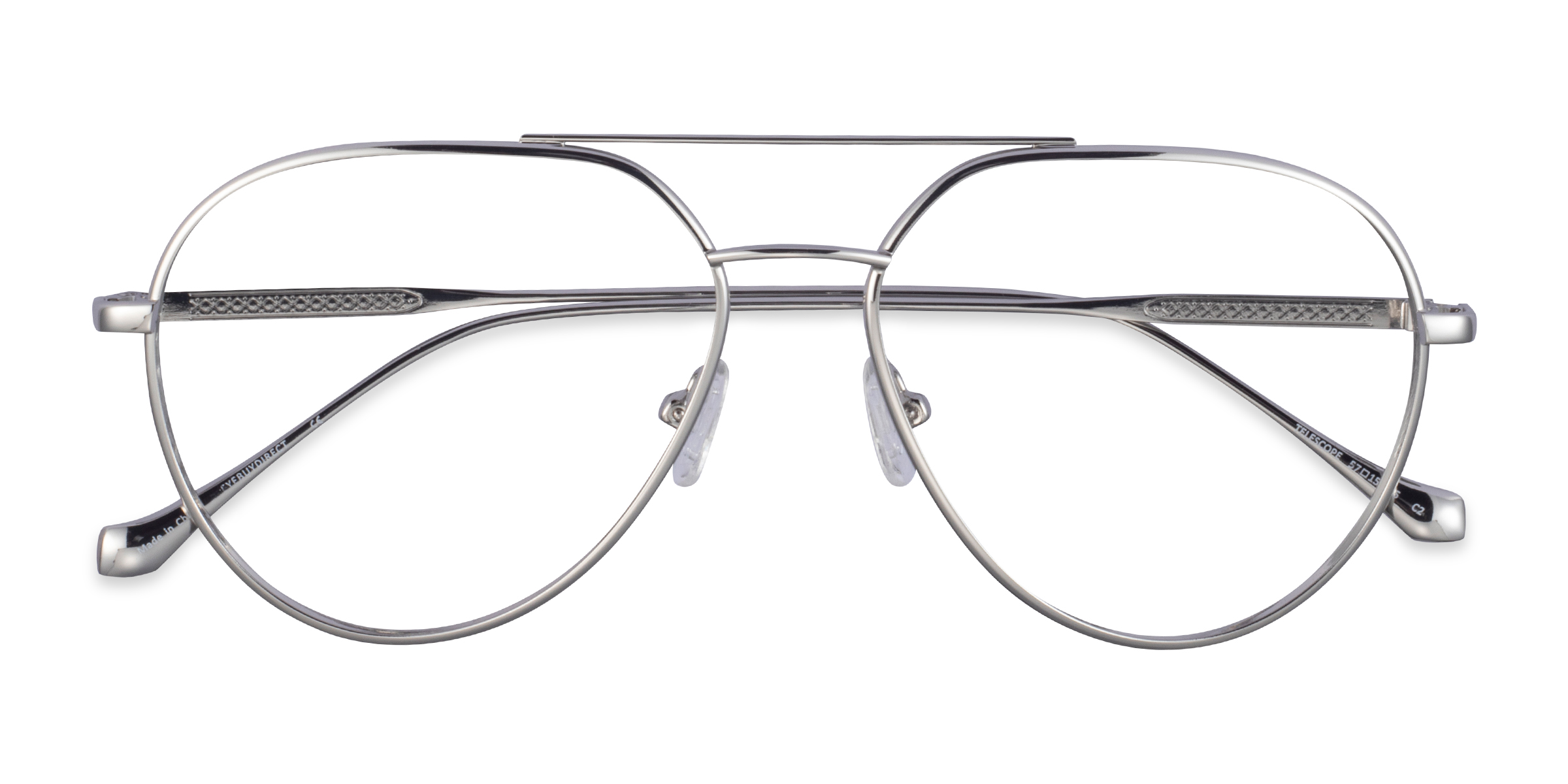 Silver Telescope -  Metal Eyeglasses
