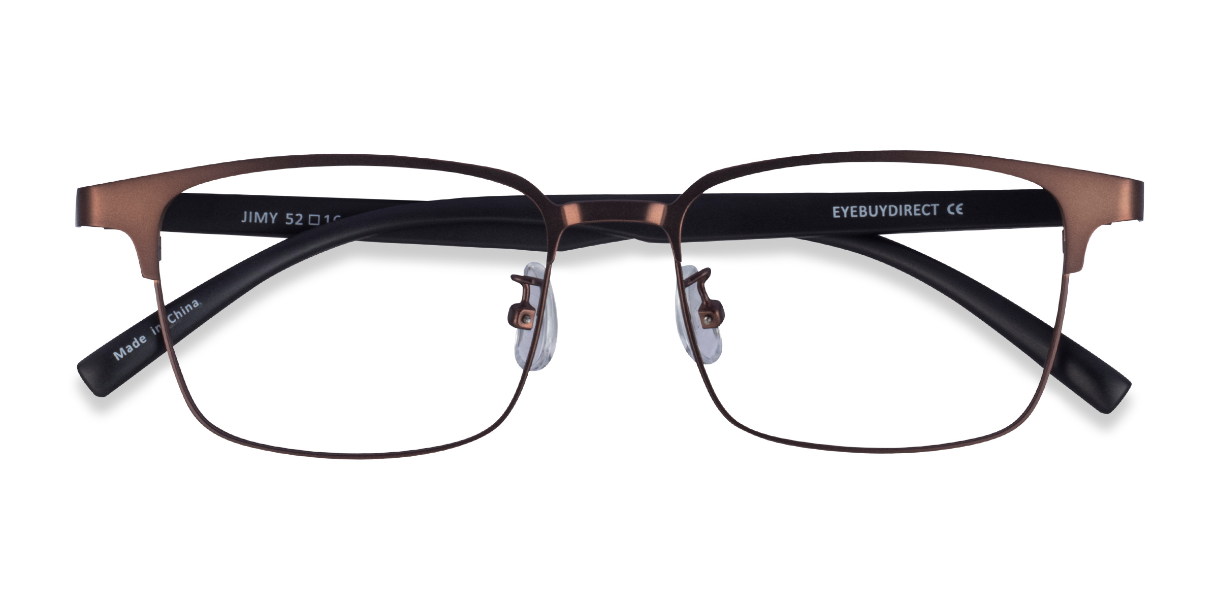 Matte Coffee Black Jimy -  Metal Eyeglasses