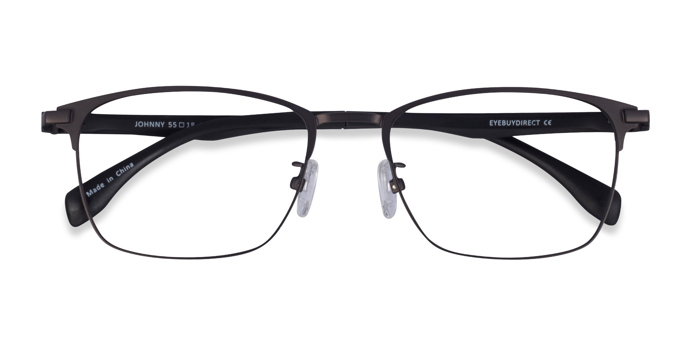 Matte Gunmetal Black Johnny -  Plastique Lunettes de vue