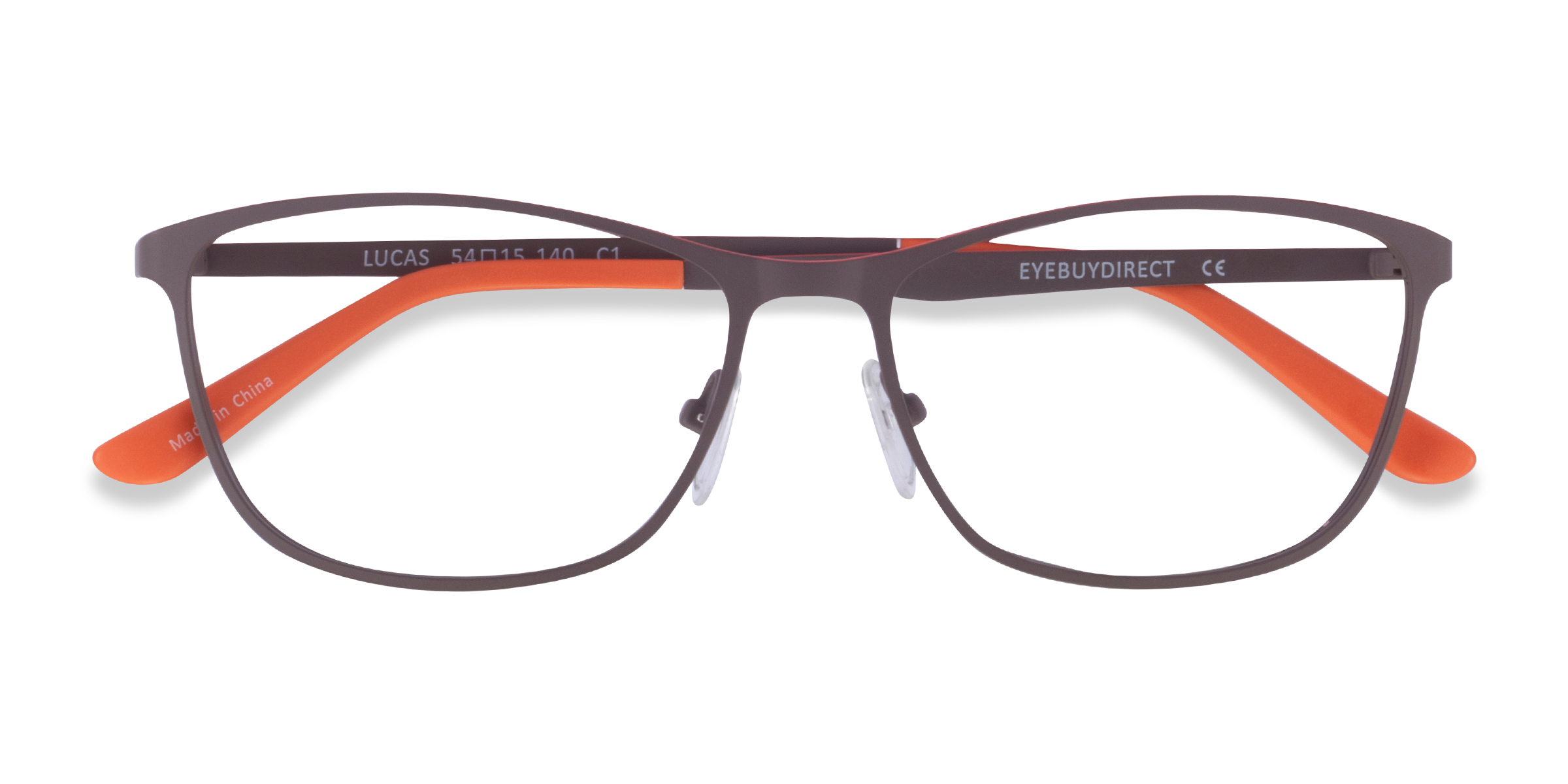 Matte Coffee Orange Lucas -  Metal Eyeglasses