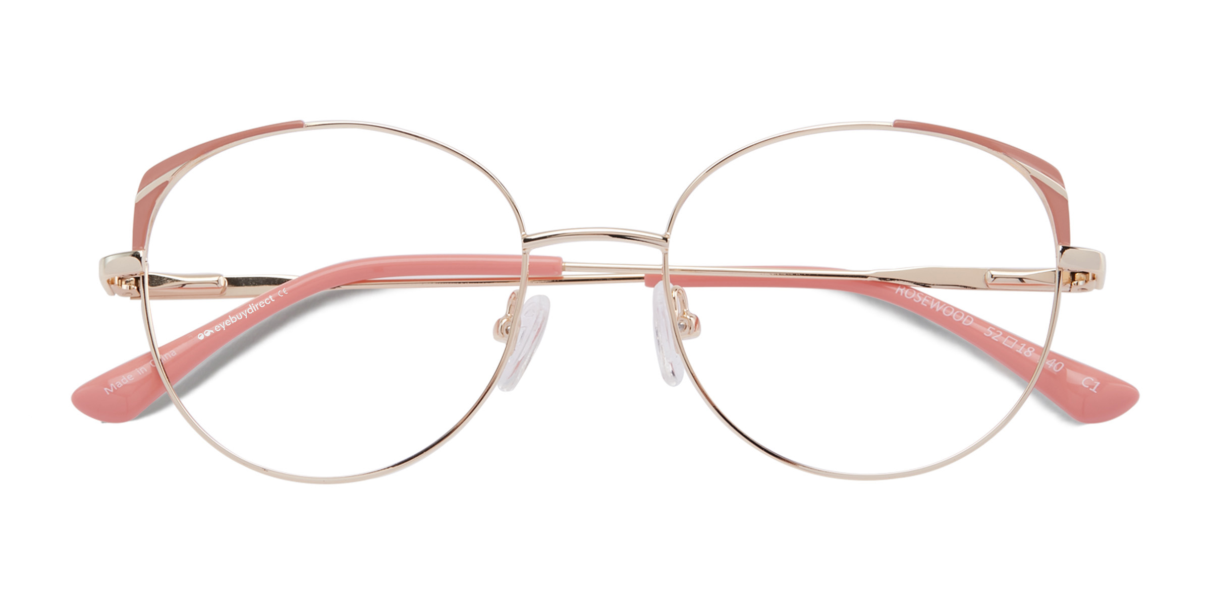 Gold Pink Rosewood -  Métal Lunettes de vue