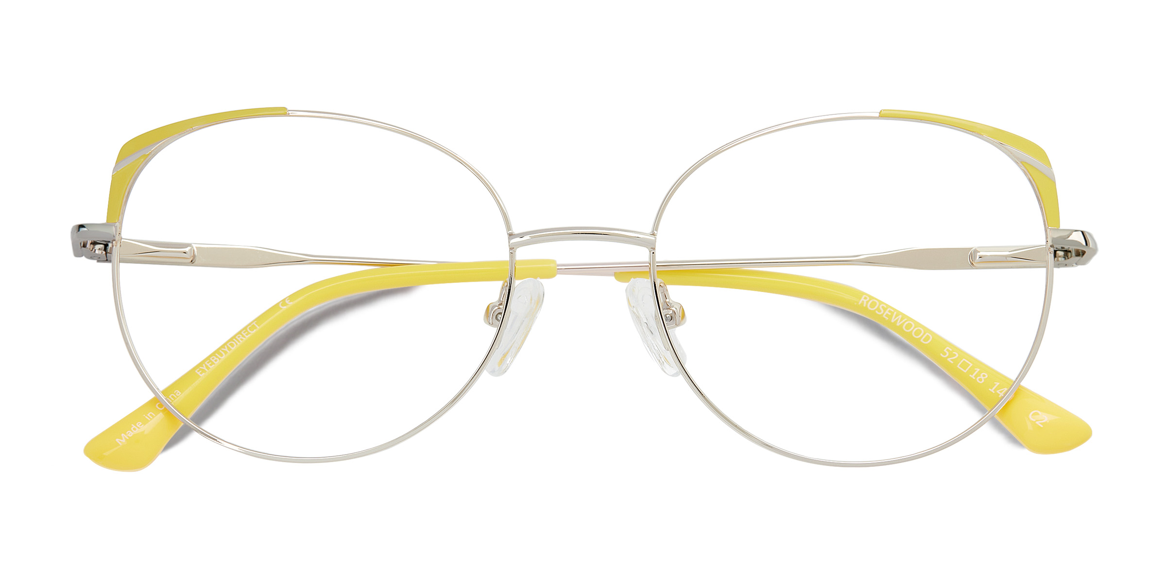 Light Gold Yellow Rosewood -  Métal Lunettes de vue