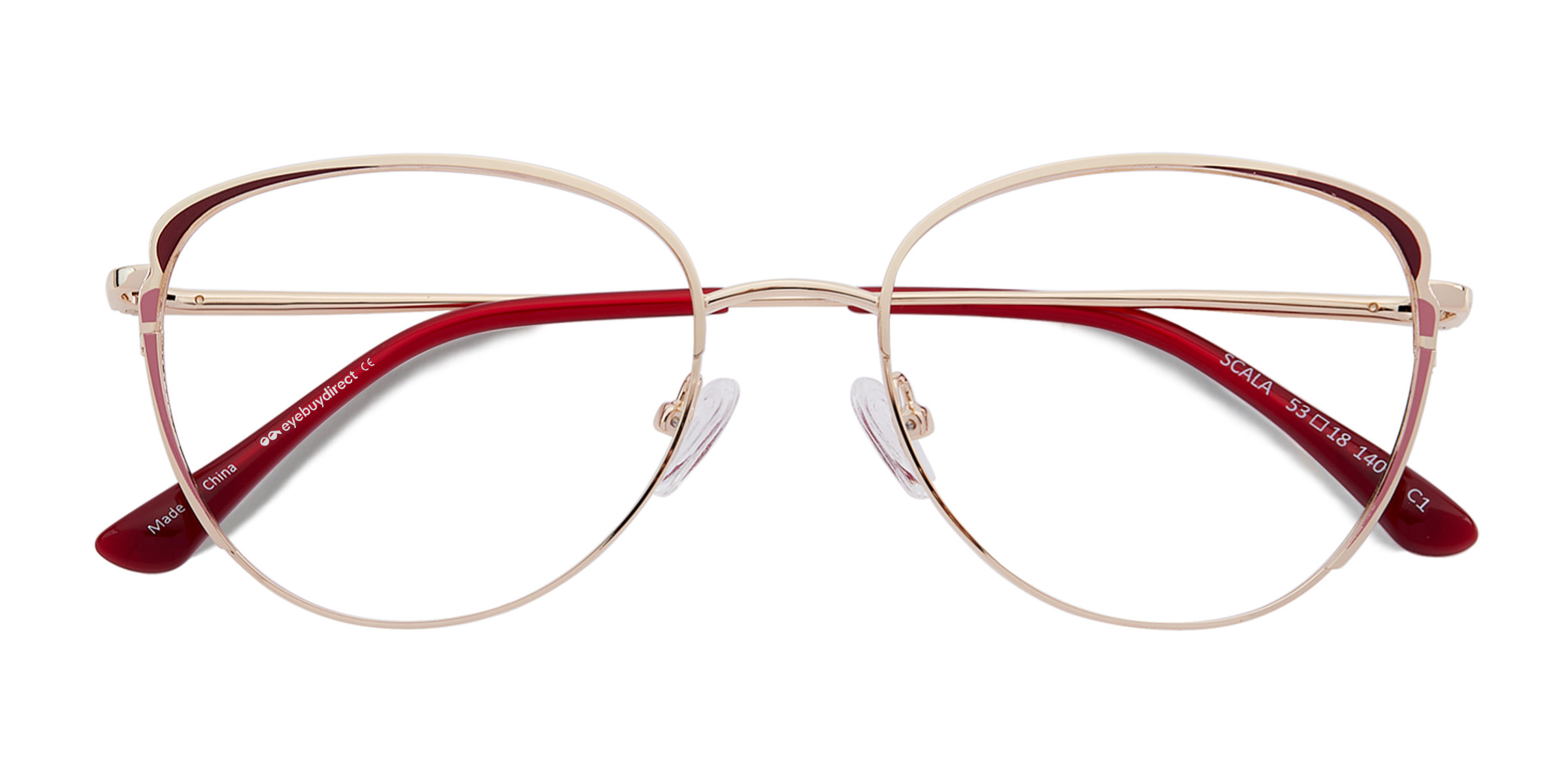 Gold Burgundy Scala -  Metal Eyeglasses