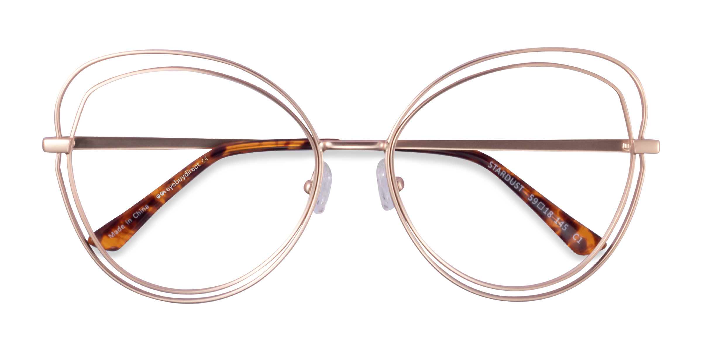 Matte Rose Gold Stardust -  Métal Lunettes de vue