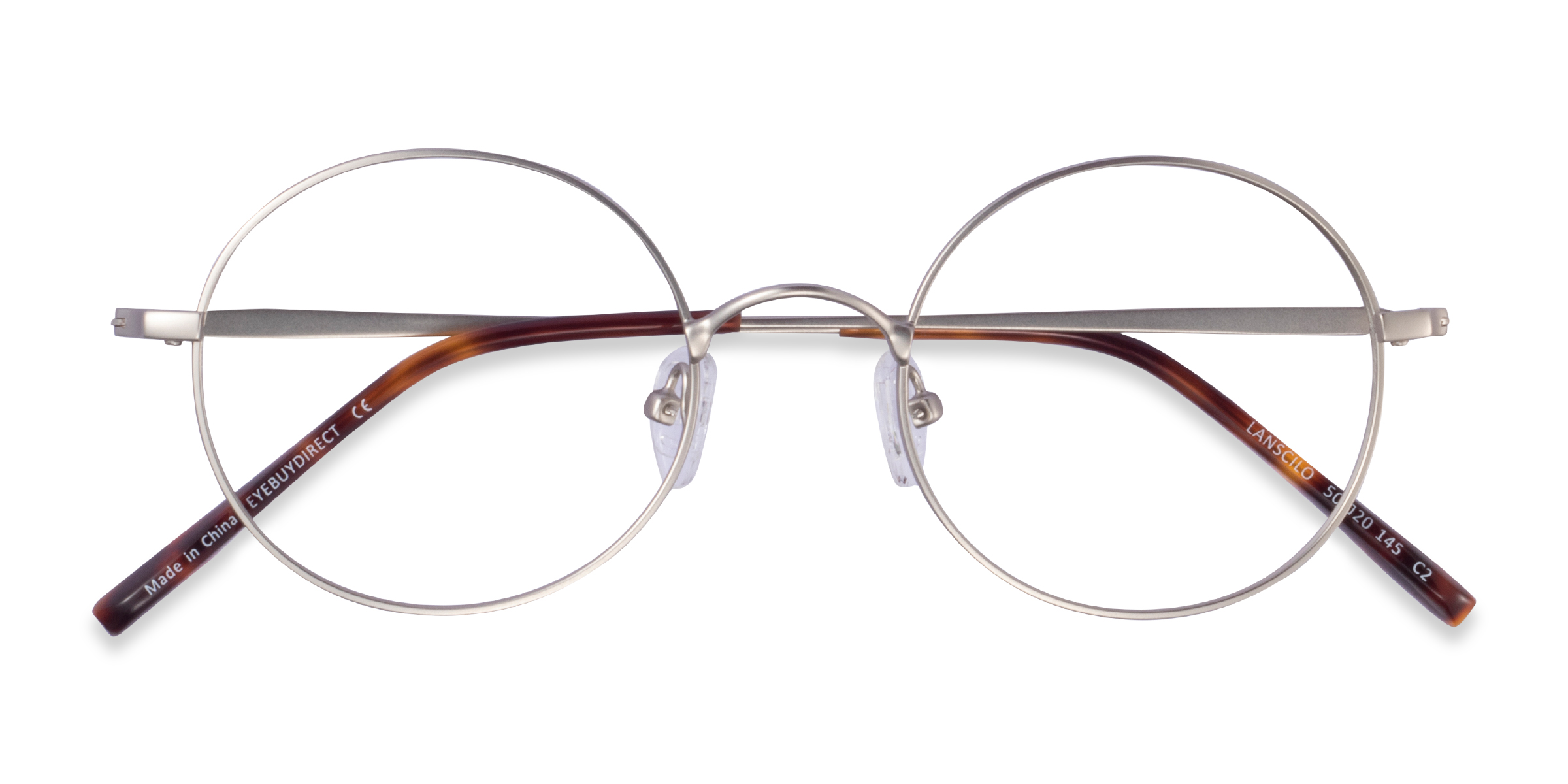 Matte Silver Lanscilo -  Metal Eyeglasses