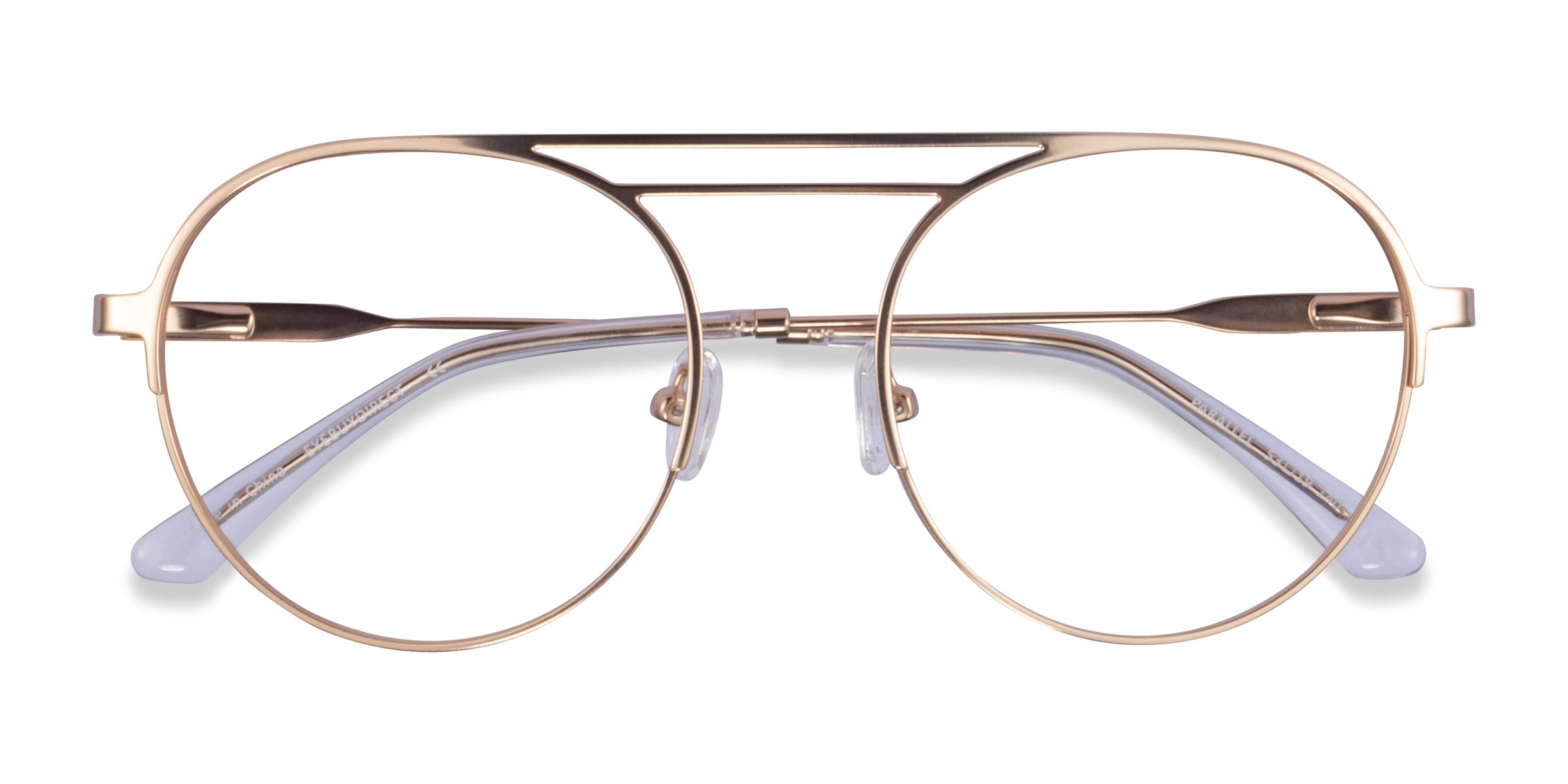 Matte Gold Parallel -  Metal Eyeglasses
