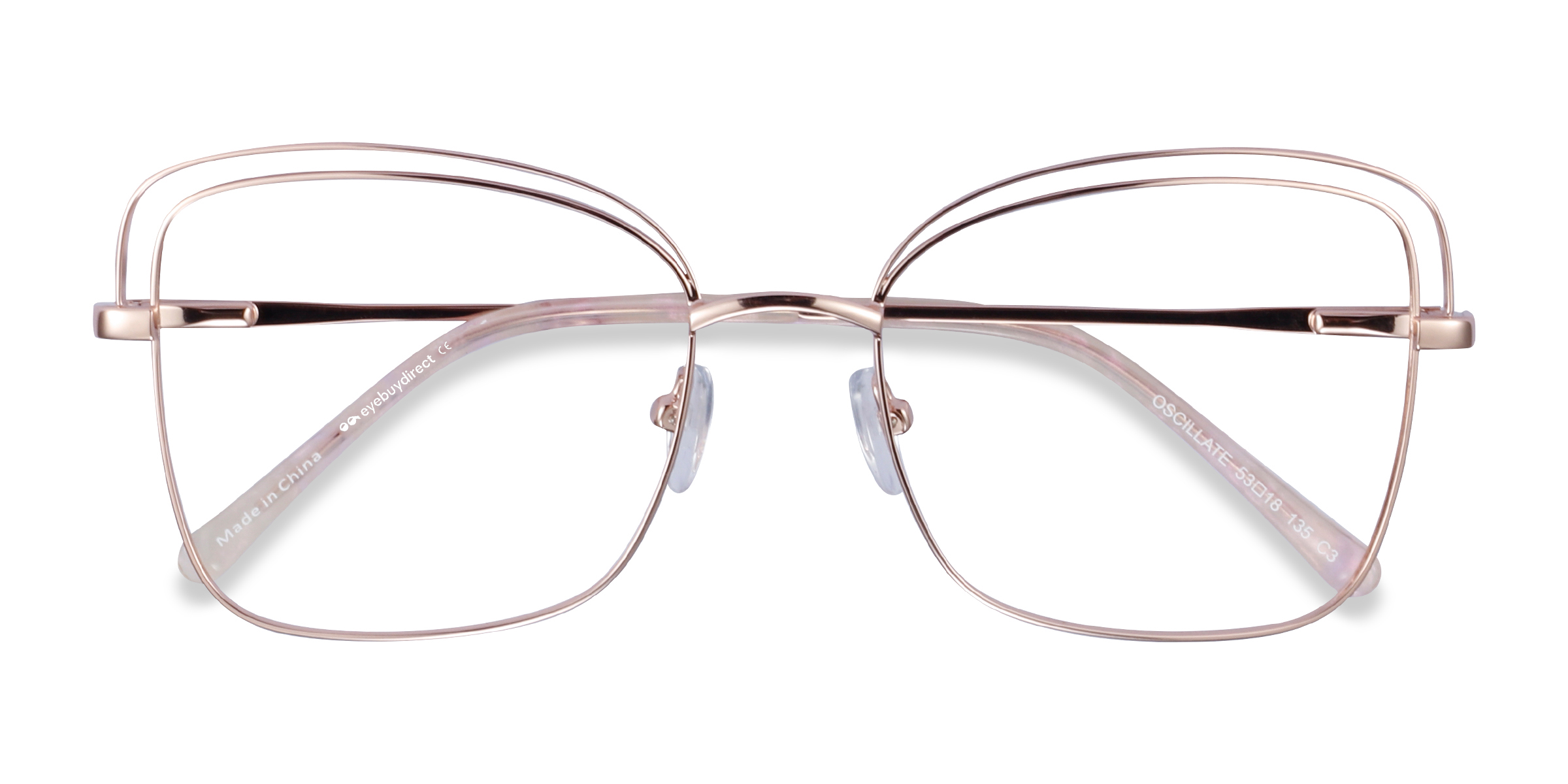 Rose Gold Oscillate -  Metal Eyeglasses