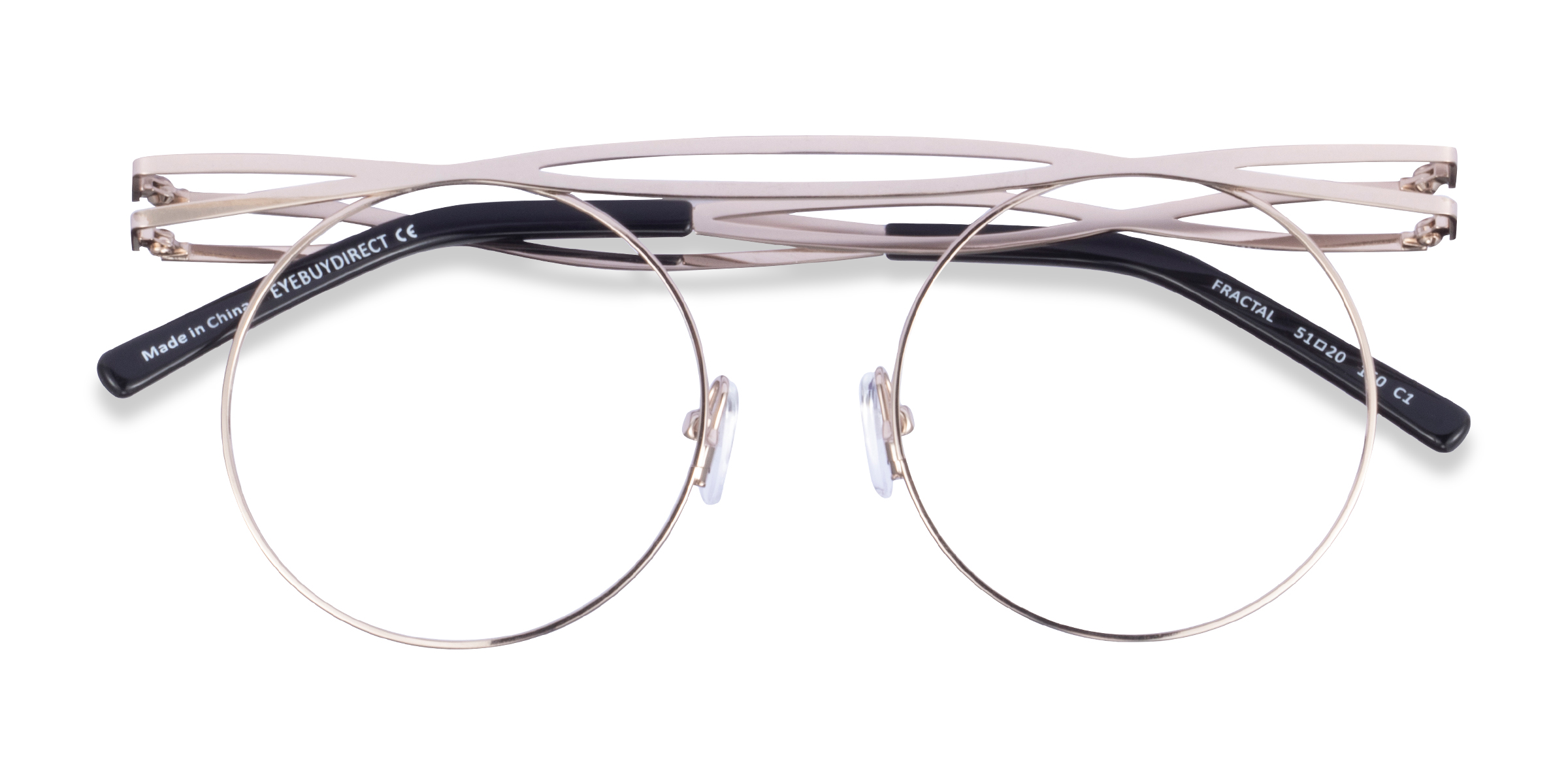 Light Gold Fractal -  Metal Eyeglasses