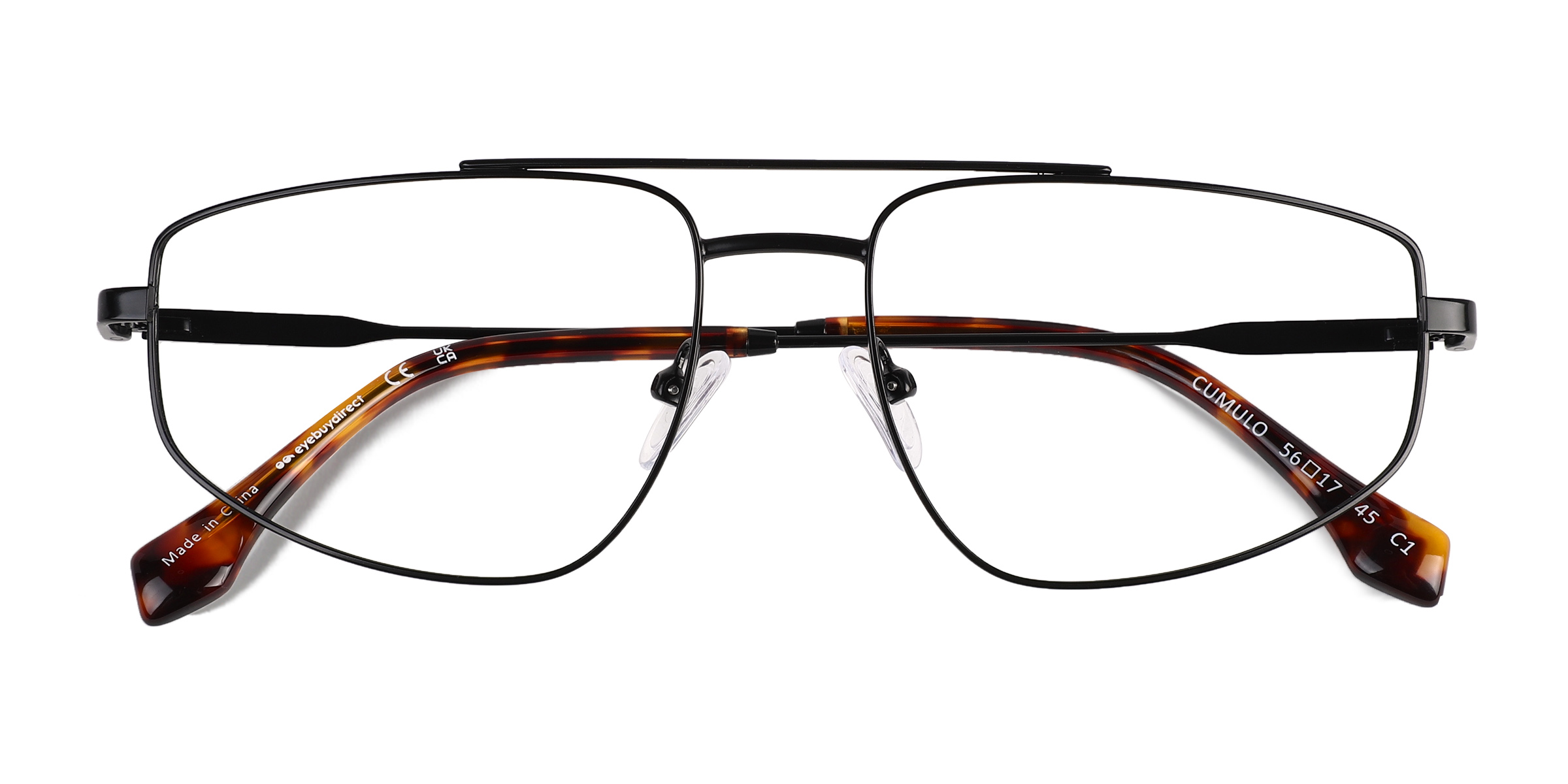 Matt Black Cumulo -  Metal Eyeglasses