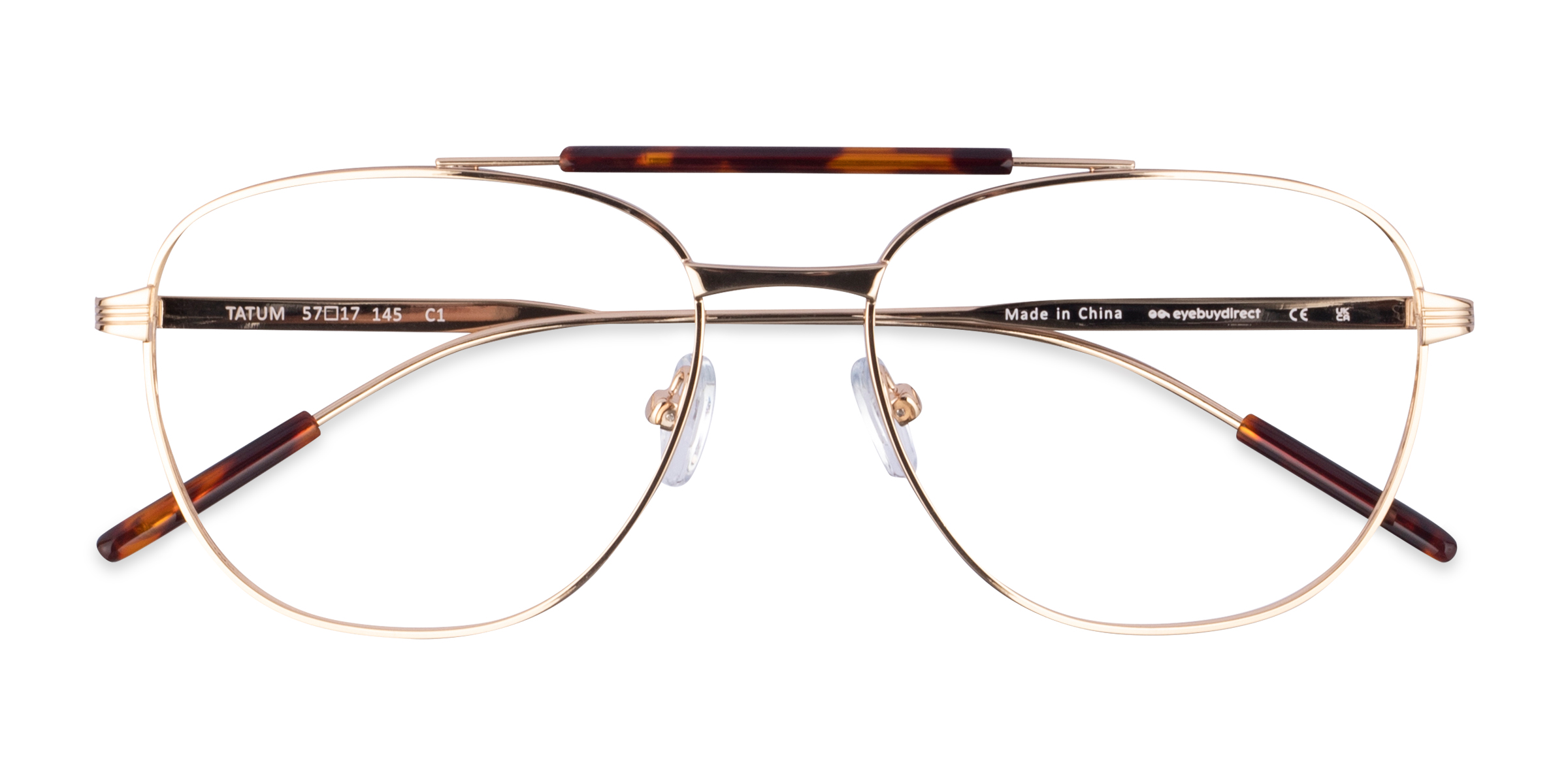 Tortoise Gold Tatum -  Metal Eyeglasses