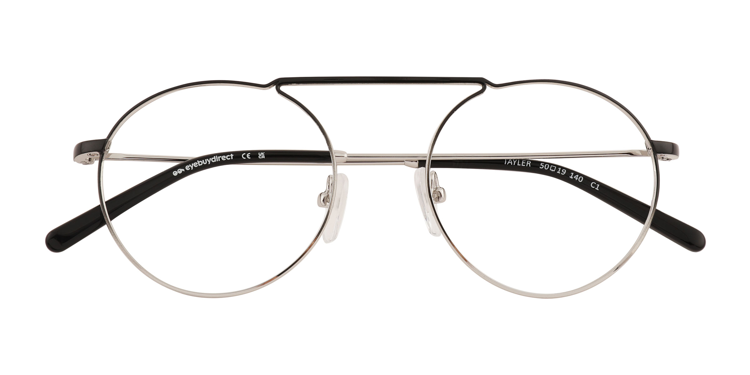 Gradient Black Silver Tayler -  Metal Eyeglasses
