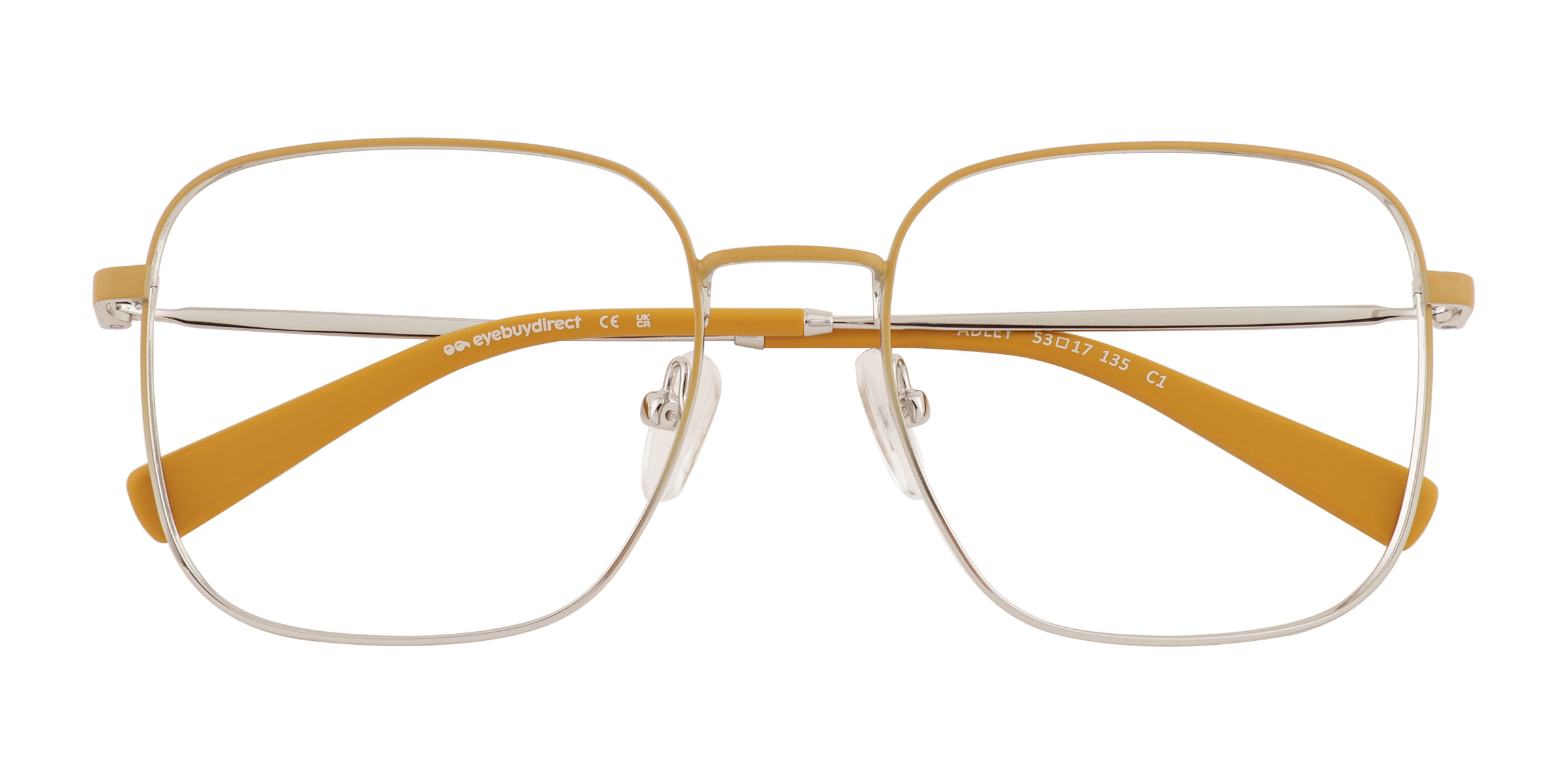 Gradient Yellow Silver Adley -  Metal Eyeglasses