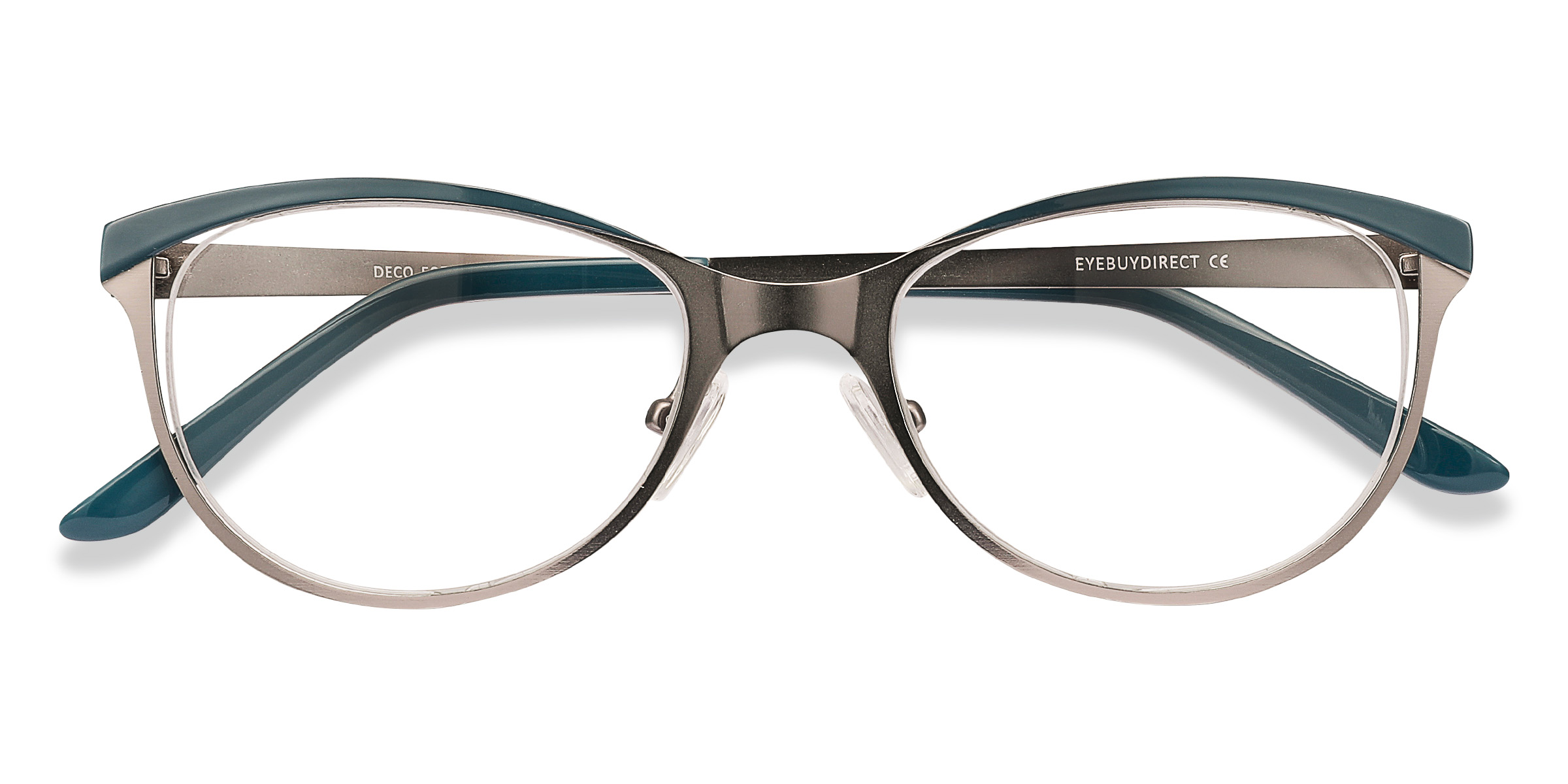 Gunmetal Green Deco -  Métal Lunettes de vue