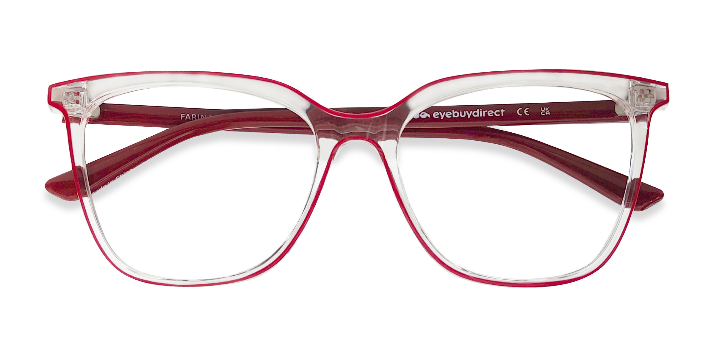 Red Clear Farina -  Plastique Lunettes de vue